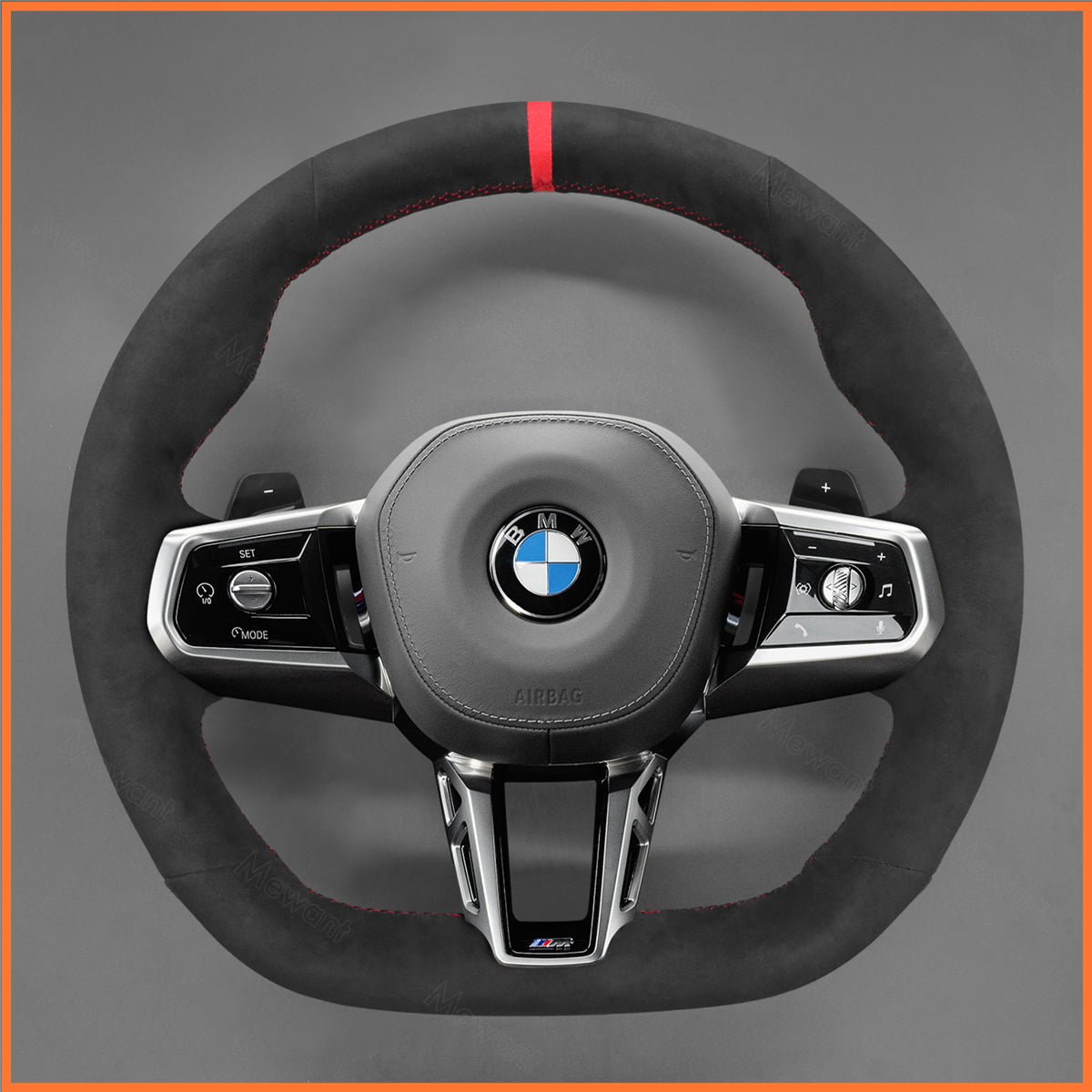 MEWANT Funda para volante para BMW G60 Sedan G61 Touring G70 i5 G60 G61 i7 G70 2023-2025