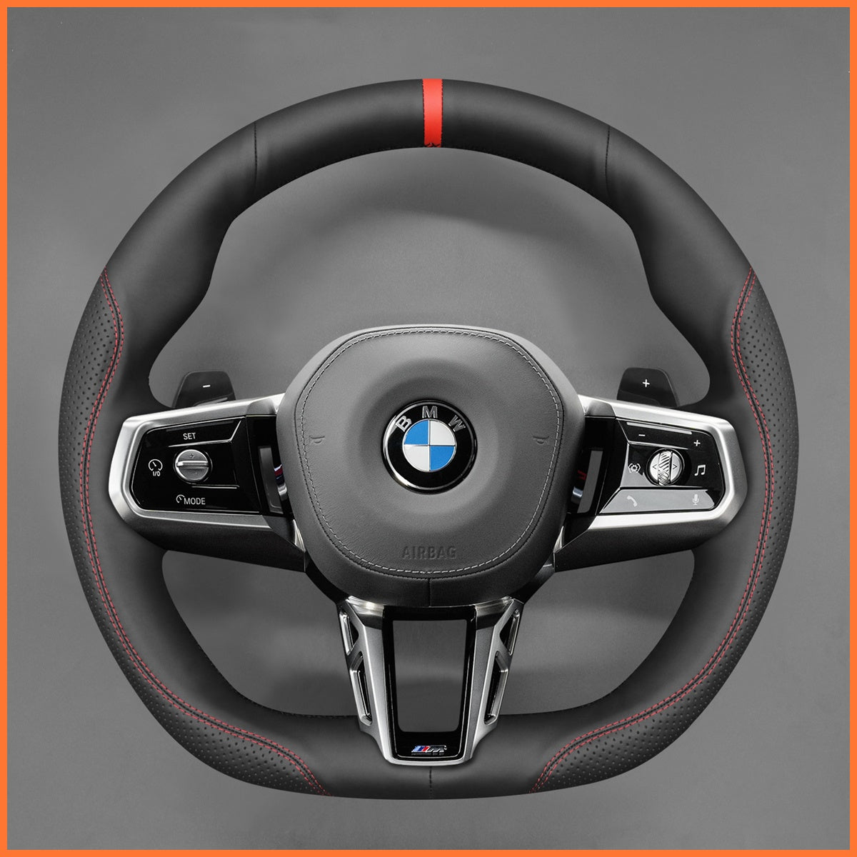 MEWANT Funda para volante para BMW G60 Sedan G61 Touring G70 i5 G60 G61 i7 G70 2023-2025