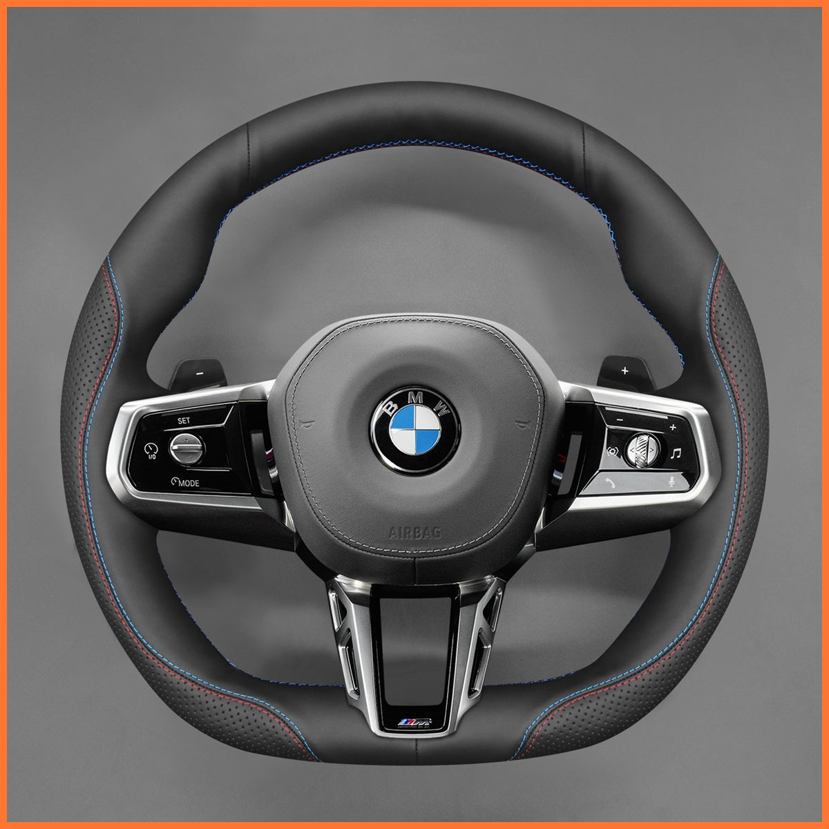 MEWANT Funda para volante para BMW G60 Sedan G61 Touring G70 i5 G60 G61 i7 G70 2023-2025