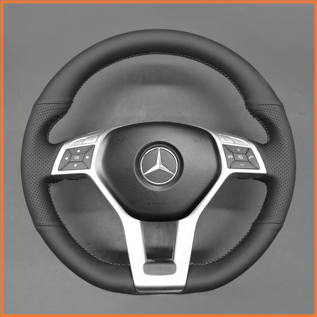 MEWANT Lenkradbezug für Benz C-Class W204 / E-Class W212 / CLS-Class C218 / GLA 45 AMG X156 / SL-Class R231 / SLK-Class R172 2012-2016 - Mewant.de