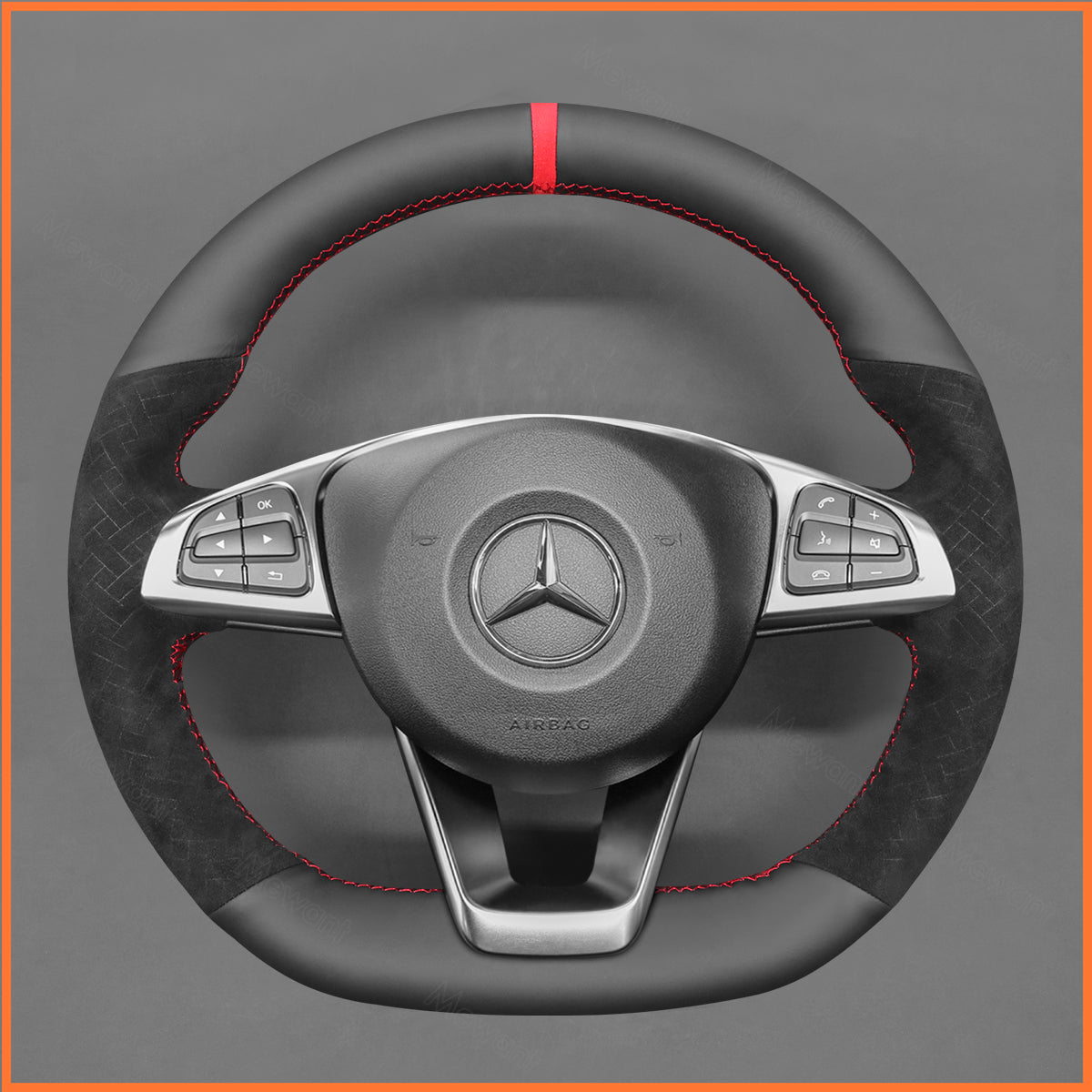 MEWANT Lenkradbezug für Benz C-Class W205 / AMG C43 / CLA-Class C117 / CLS-Class C218 / SL-Class R231 / GLC-Class X253 C253 2015-2018 - Mewant.de