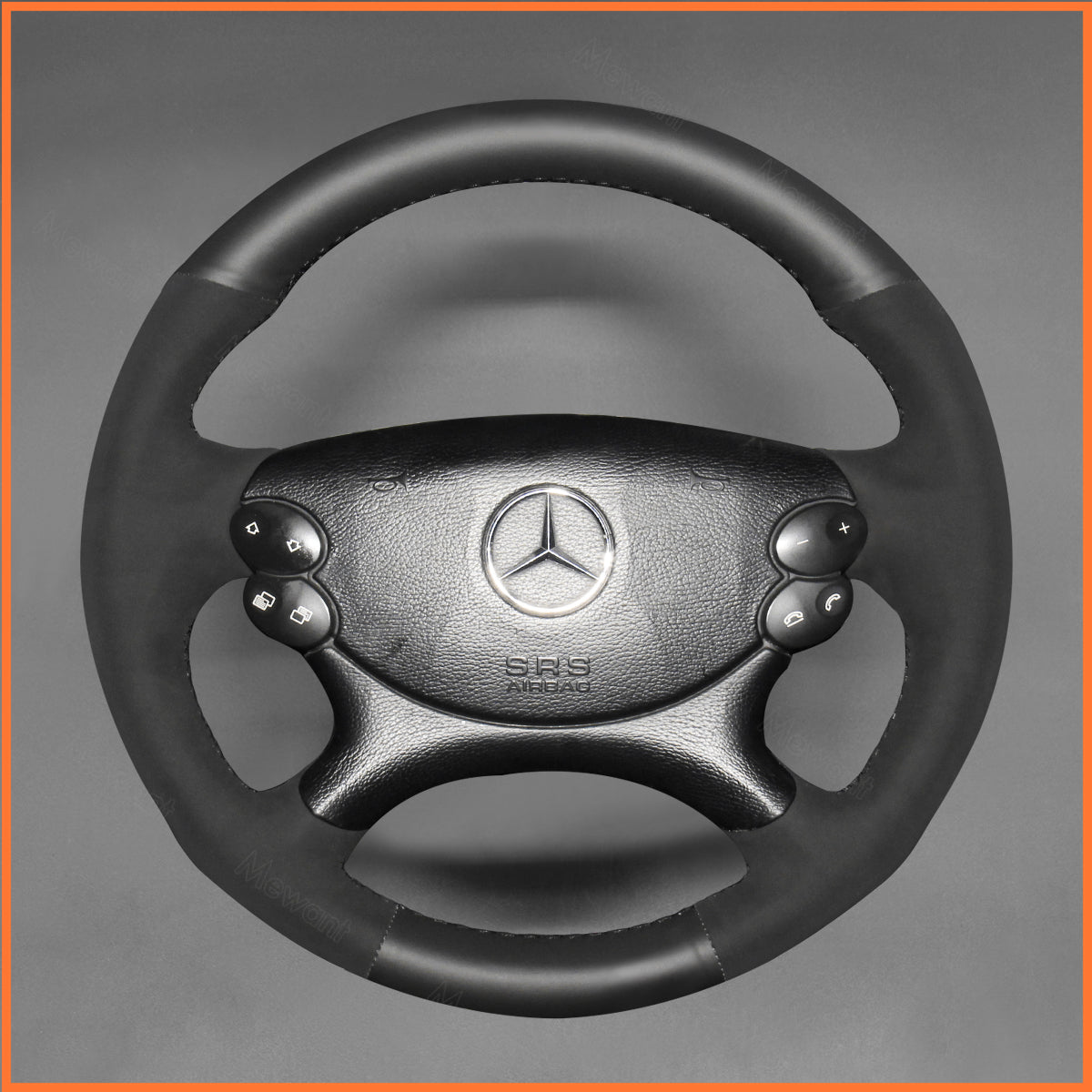 Funda de volante MEWANT para Benz CLK 55 AMG C209 CLS 55 AMG C219 CLS 63 AMG C219 E 63 AMG W211 SL 55 AMG R230 2003-2008