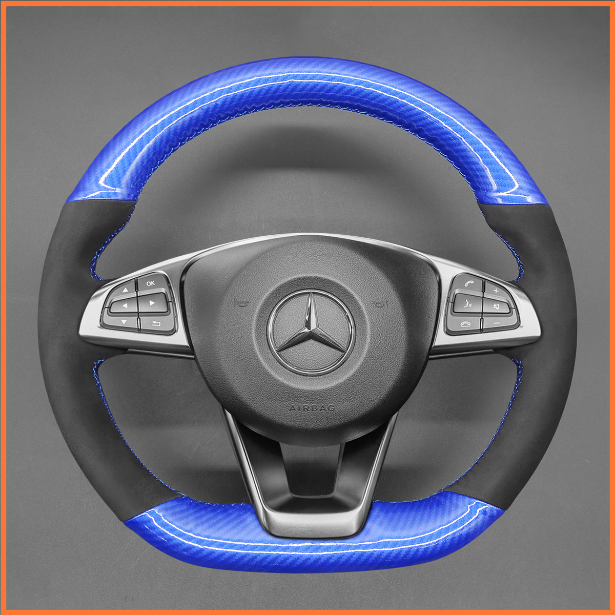 MEWANT Lenkradbezug für C-Class W205 / AMG C43 / CLA-Class C117 / AMG GLA 45 X156 / CLS-Class C218 2015-2018 - Mewant.de