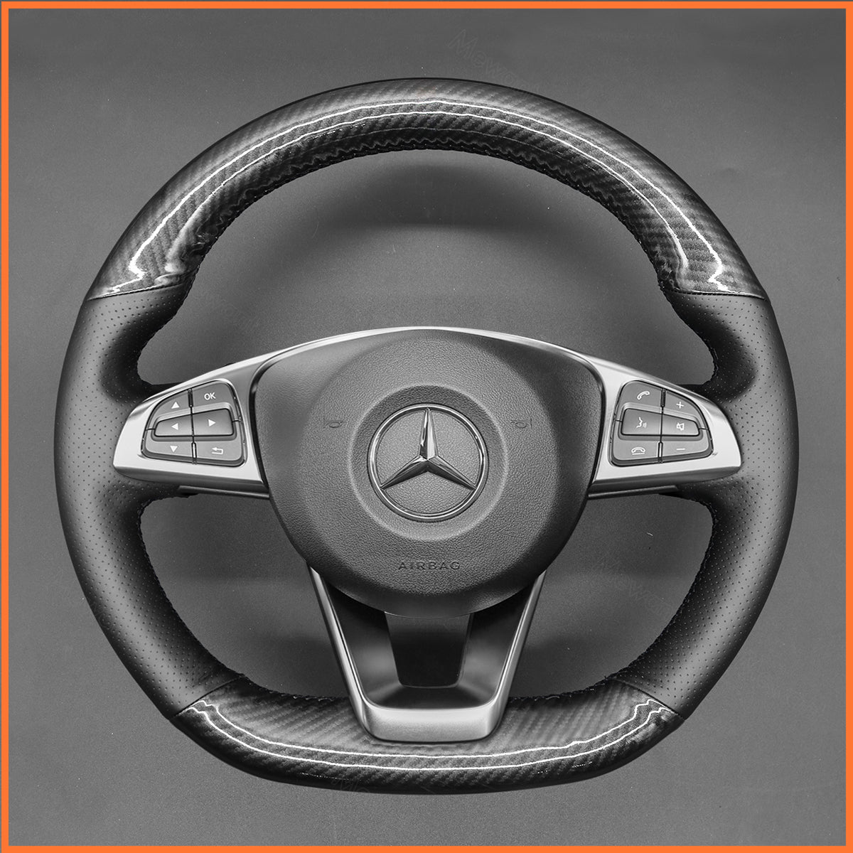 MEWANT Lenkradbezug für C-Class W205 / AMG C43 / CLA-Class C117 / AMG GLA 45 X156 / CLS-Class C218 2015-2018 - Mewant.de