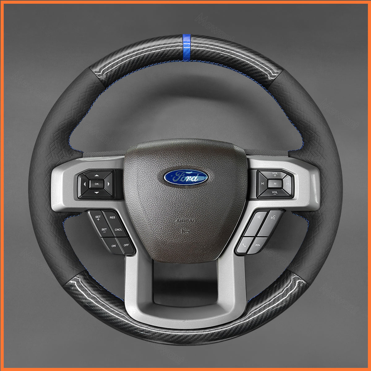 MEWANT Lenkradbezug für Ford F-150 F150 2015-2021 / F-250 F250 2017-2023 - Mewant.de