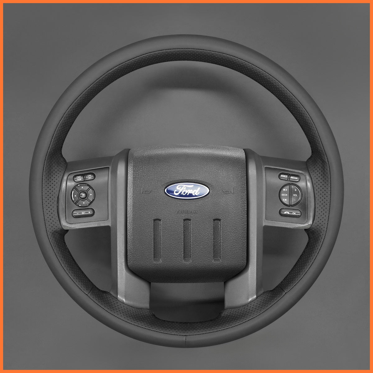 MEWANT Funda de volante para Ford F-250 F-350 F450 F550 XL 2008-2016 / Expedition 2007-2014