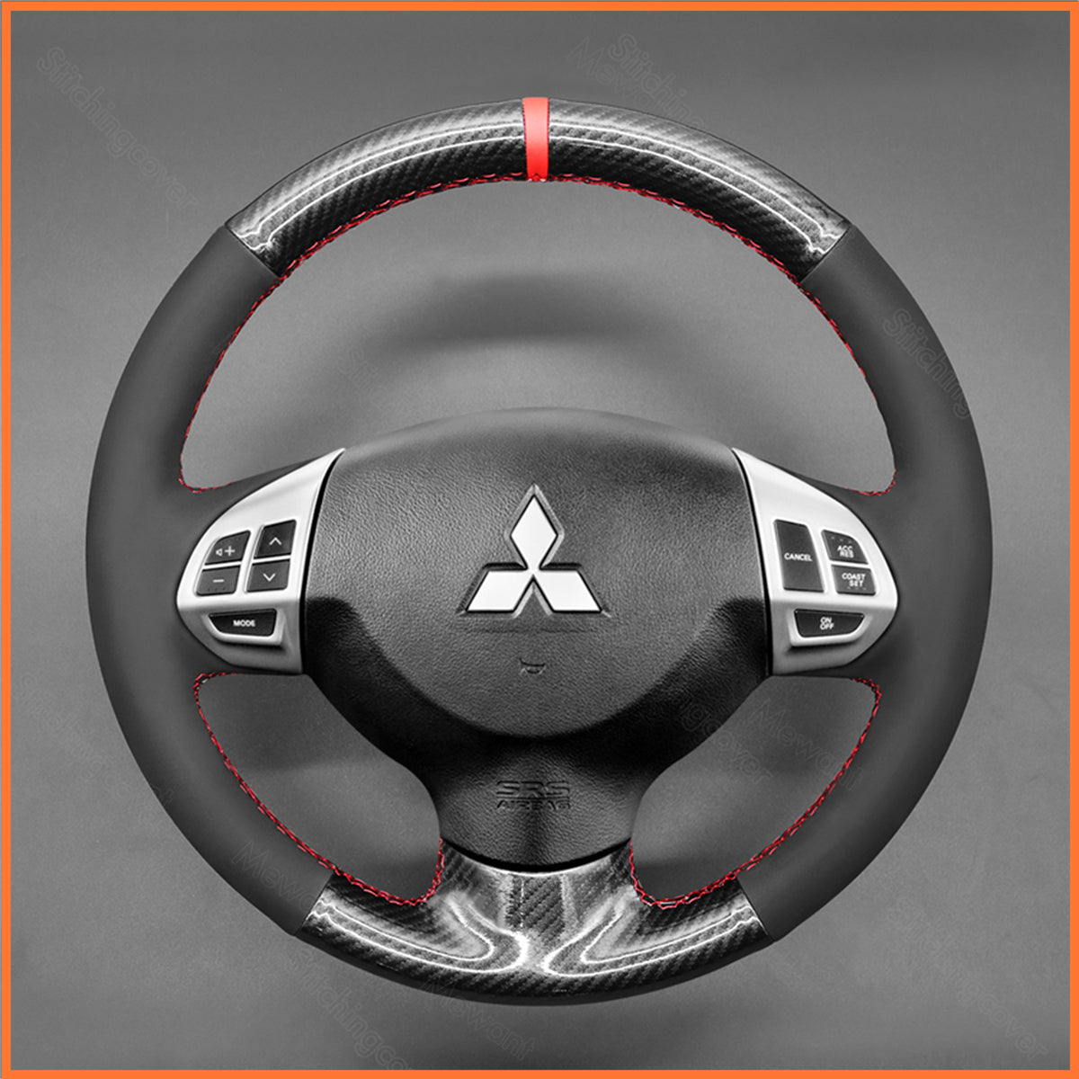 MEWANT Lenkradbezug für Mitsubishi ASX / Colt / i-MiEV / L200 / Lancer 9 IX 2008-2017 / Outlander 2007-2013 - Mewant.de