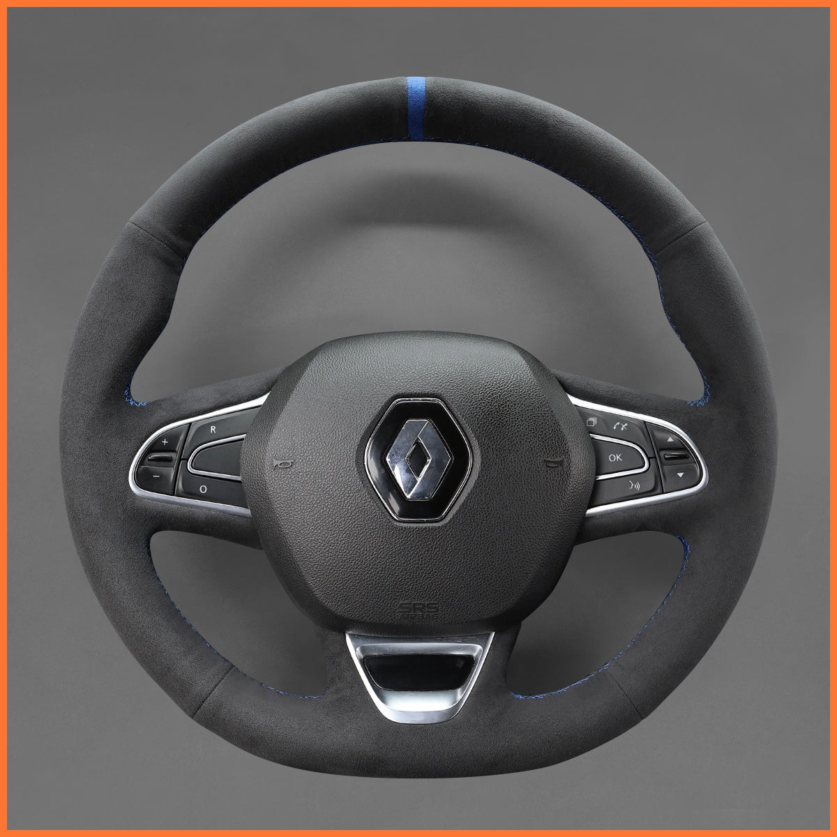 MEWANT Funda de volante para Renault Megane 4 / Scenic 4 / Kadjar / Koleos / Talisman / Espace / Renault Samsung QM6 / SM6