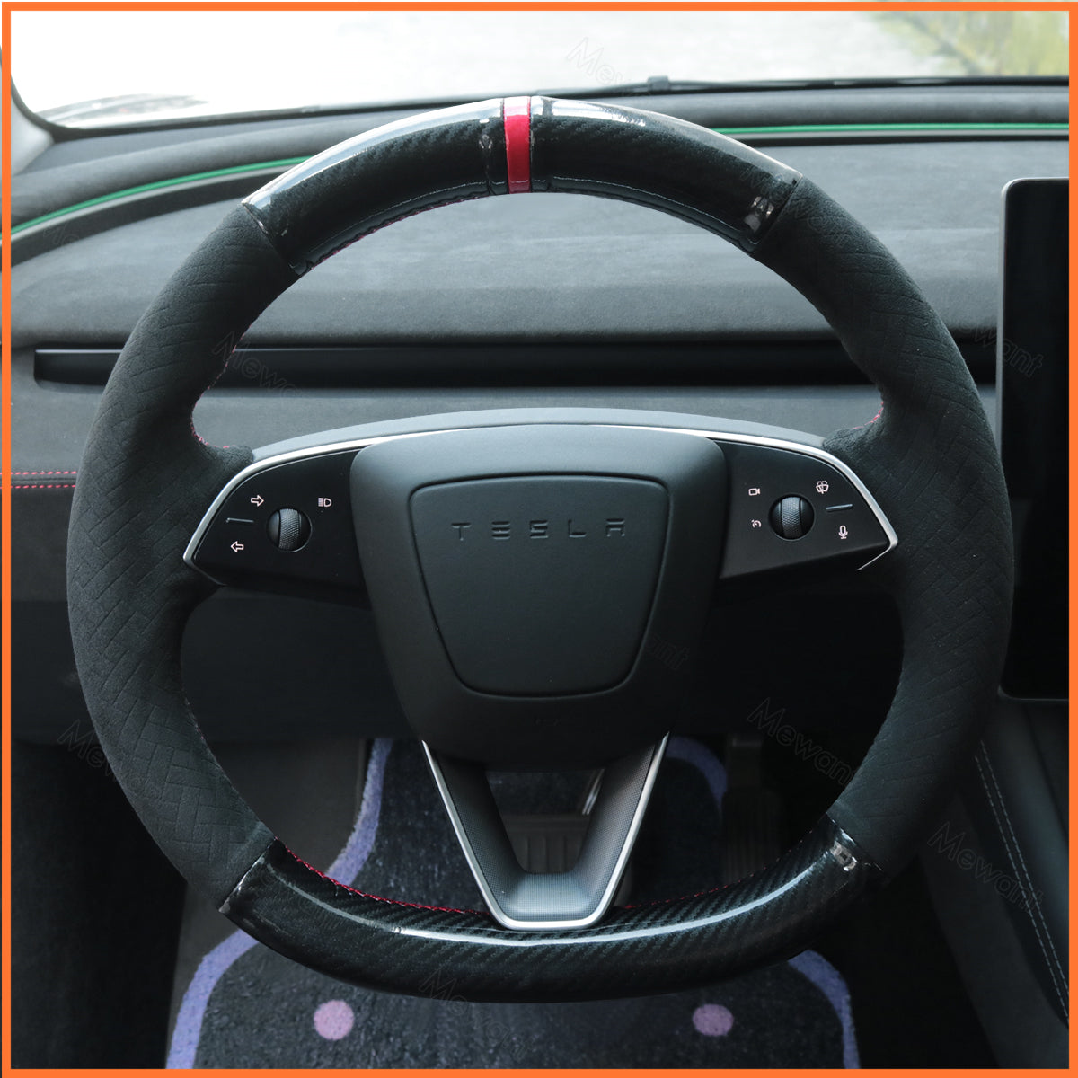 MEWANT Lenkradbezug für Tesla Model 3 Highland 2023-2025 / Model Y 2025 - Mewant.de