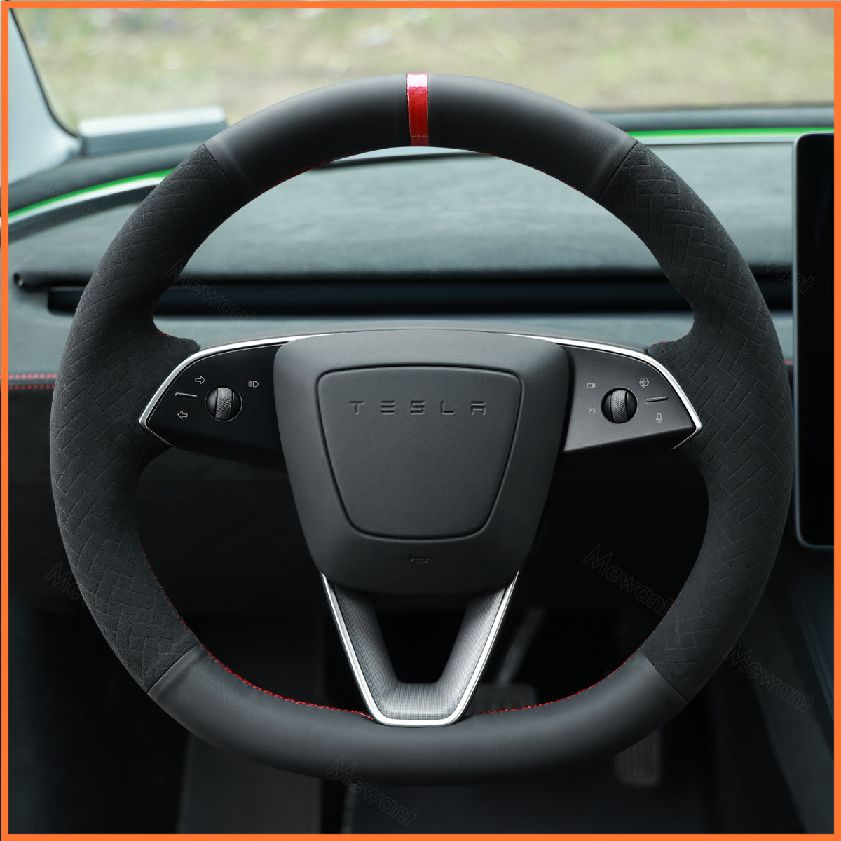 MEWANT Lenkradbezug für Tesla Model 3 Highland 2023-2025 / Model Y 2025 - Mewant.de