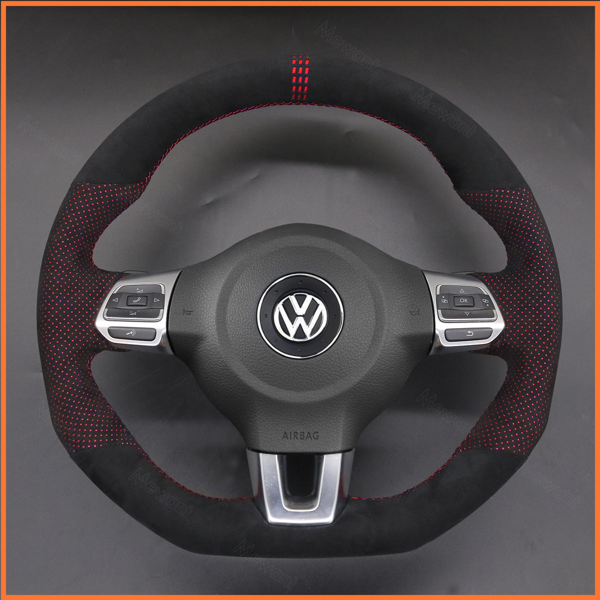 MEWANT Lenkradbezug für VW Golf 6 (VI) GTI / Polo GTI / Polo R-Line / Scirocco / CC / Tiguan 2009-2014 - Mewant.de
