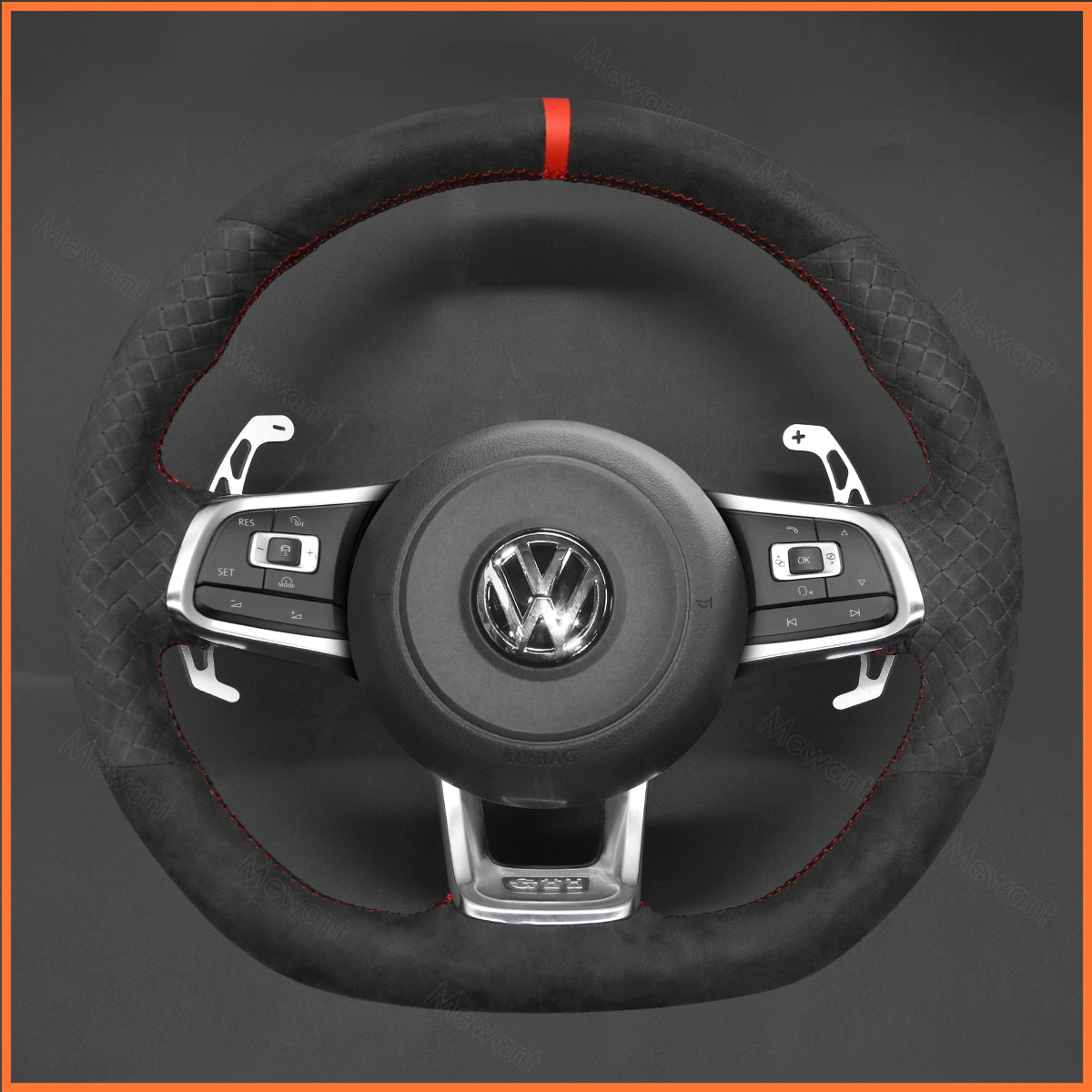 MEWANT Lenkradbezug für VW Golf / Golf GTI / Jetta / Polo / Scirocco / Arteon / Passat / Tiguan / T-Roc 2013-2020 - Mewant.de