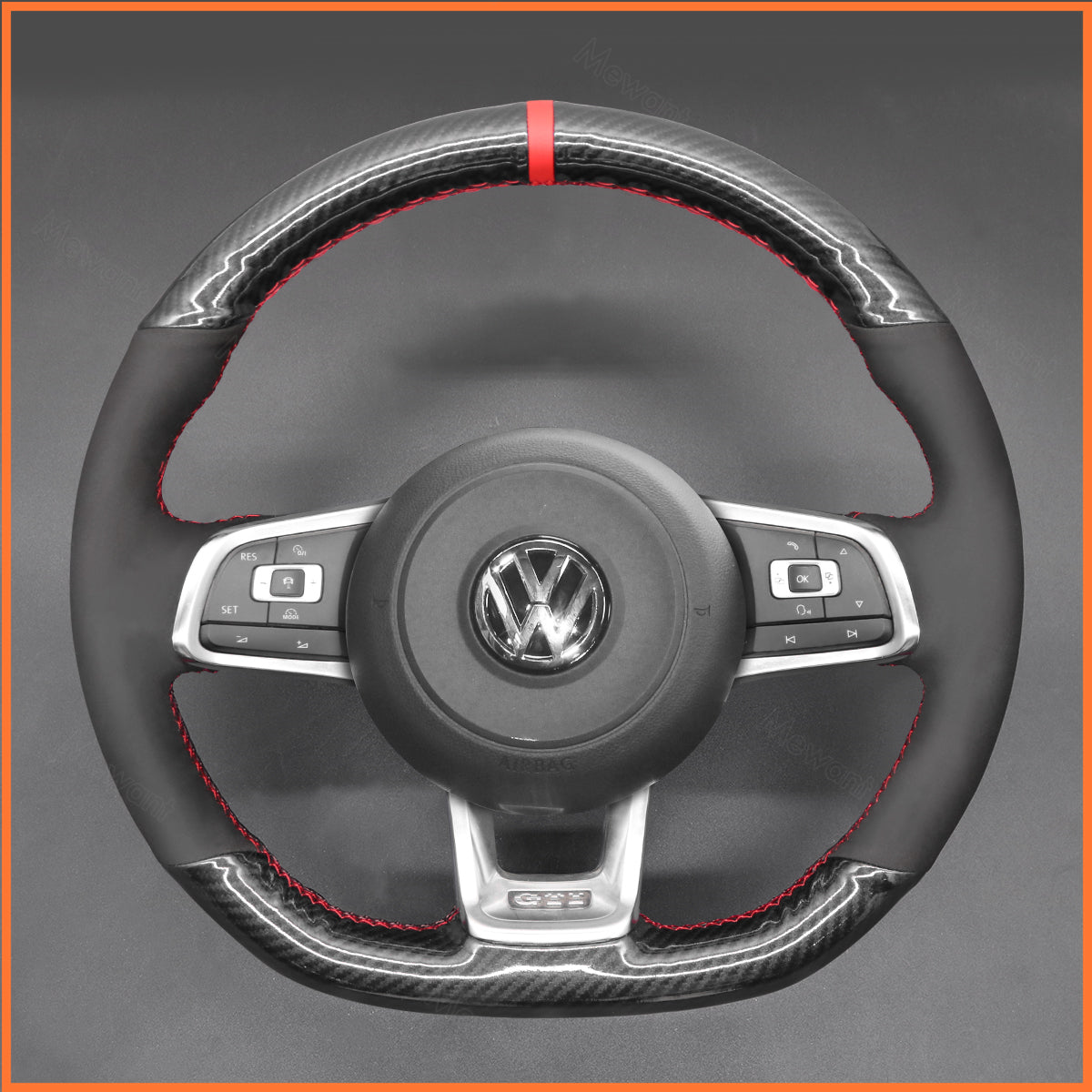 MEWANT Lenkradbezug für VW Golf / Golf GTI / Jetta / Polo / Scirocco / Arteon / Passat / Tiguan / T-Roc 2013-2020 - Mewant.de
