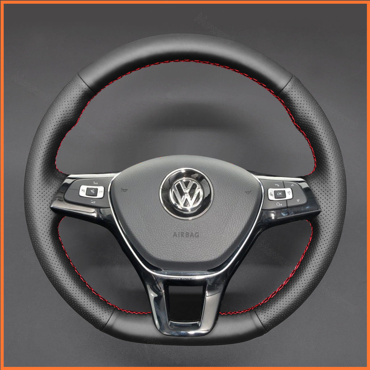 MEWANT Lenkradbezug für VW Golf / Passat / Tiguan / Touareg / Caddy / Crafter 2017-2021 - Mewant.de
