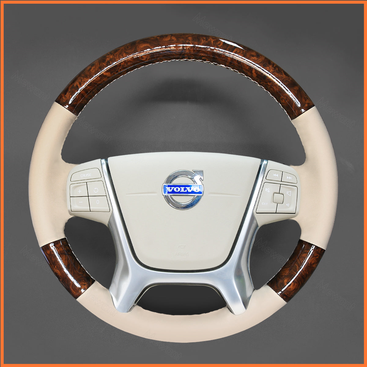 MEWANT Lenkradbezug für Volvo S80 2010-2015 / XC60 2010-2013 / XC70 2009-2013 - Mewant.de