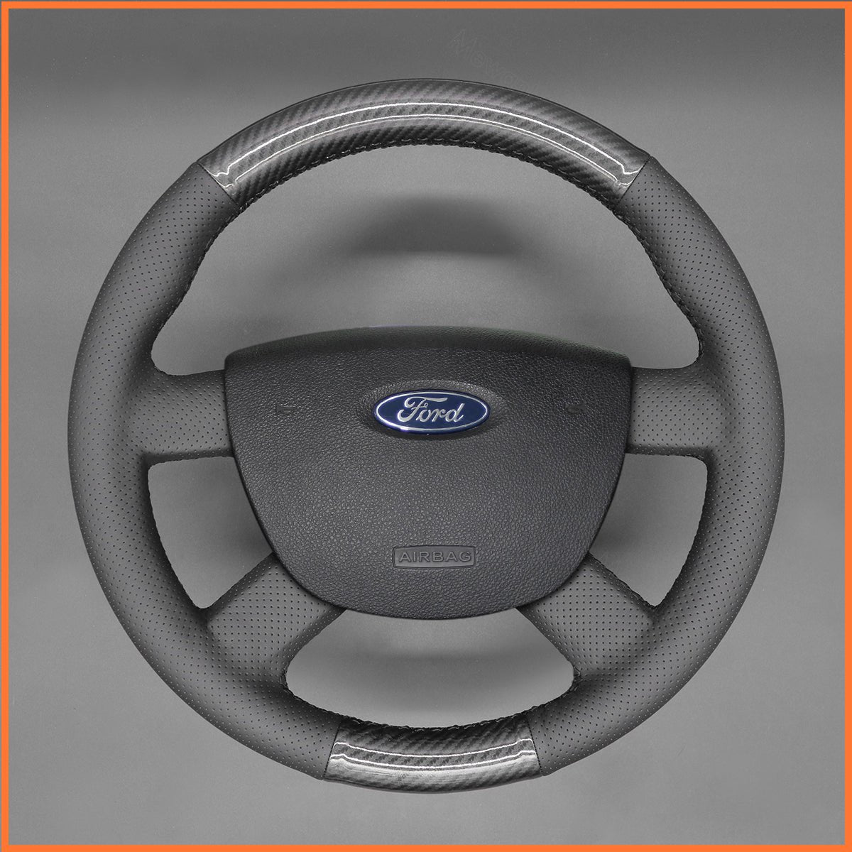 Lenkradbezug für Ford Focus II 2004-2011 / Focus CC 2007-2011 / C-MAX (Focus C-Max) Transit Tourneo Connect 2009-2013 - Mewant.de