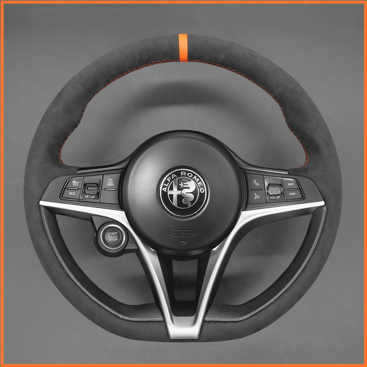 MEWANT Lenkradbezug für Alfa Romeo Giulia 2016-2020 / Stelvio 2017-2020 - Mewant.de