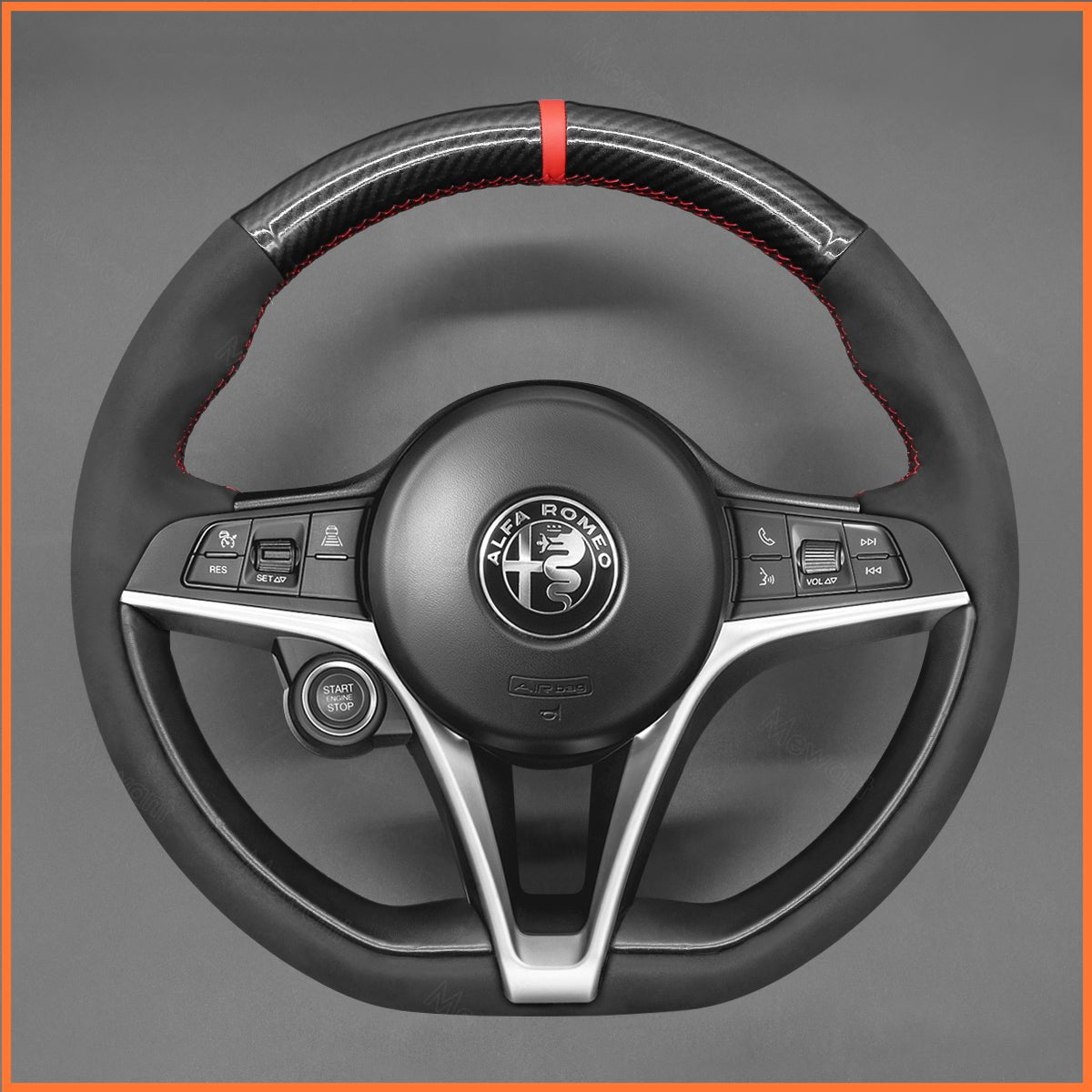 MEWANT Lenkradbezug für Alfa Romeo Giulia 2016-2020 / Stelvio 2017-2020 - Mewant.de