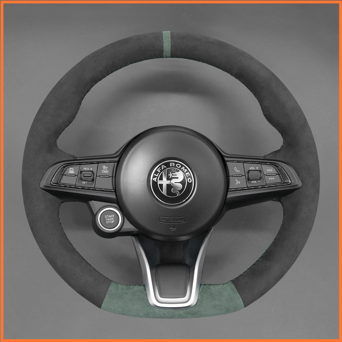 MEWANT Lenkradbezug für Alfa Romeo Giulia 2020-2022 / Stelvio 2020-2022 / Tonale 2022 - Mewant.de