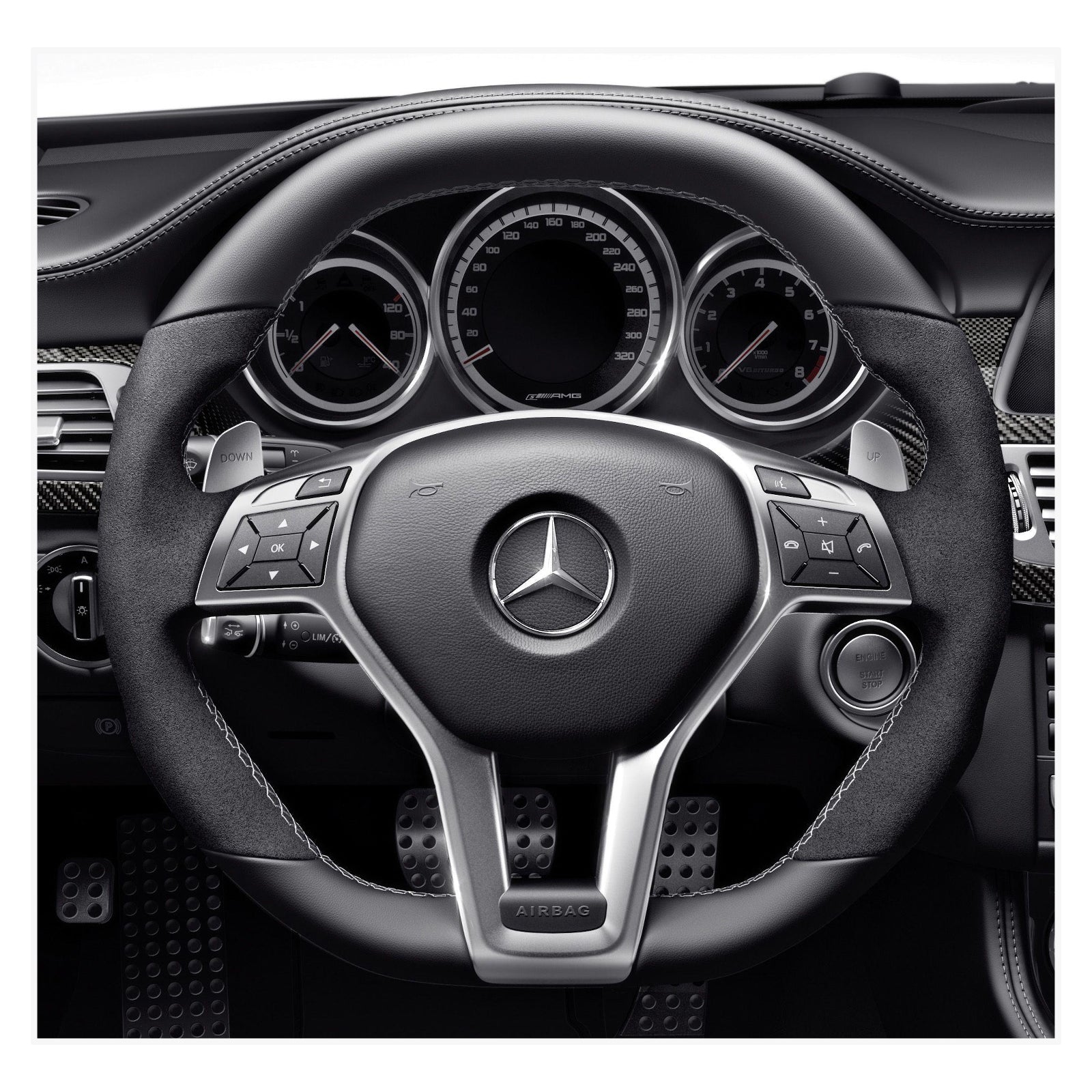 MEWANT Lenkradbezug für AMG C63 W204 / AMG CLA 45 C117 / CLS 63 AMG C218 / CLS 63 AMG S-Mode C218 2012-2014 - Mewant.de
