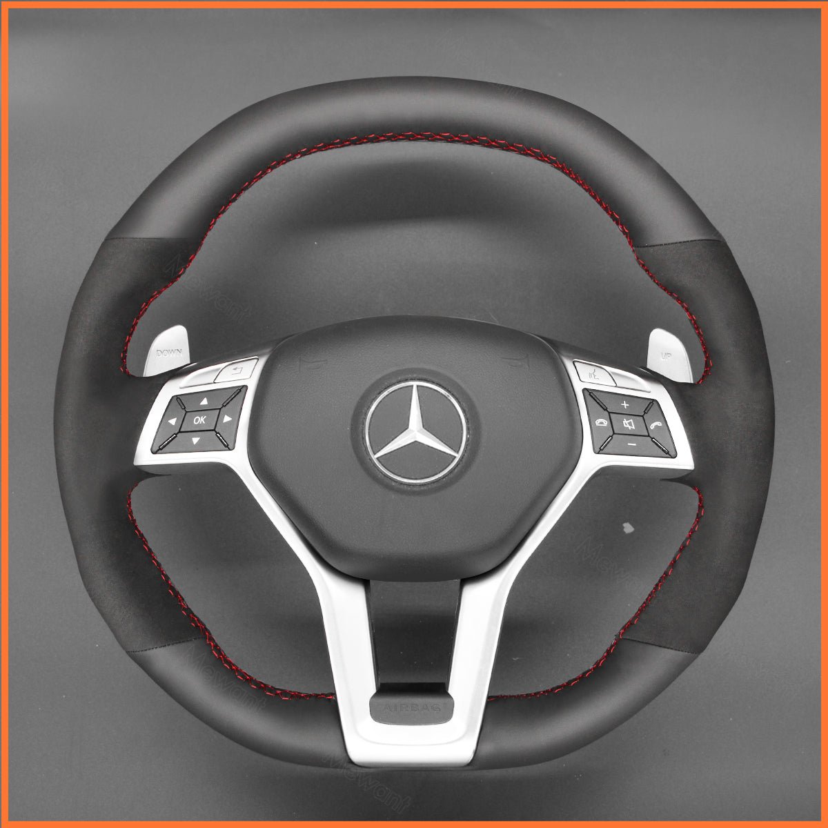 MEWANT Lenkradbezug für AMG C63 W204 / AMG CLA 45 C117 / CLS 63 AMG C218 / CLS 63 AMG S-Mode C218 2012-2014 - Mewant.de