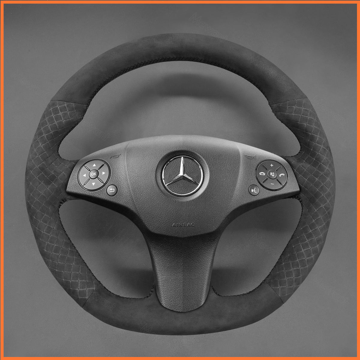 MEWANT Lenkradbezug für AMG C63 W204 / CLS-Class C219 / CLS 63 AMG C219 / E 63 AMG W212 / SLS AMG C197 R197 - Mewant.de