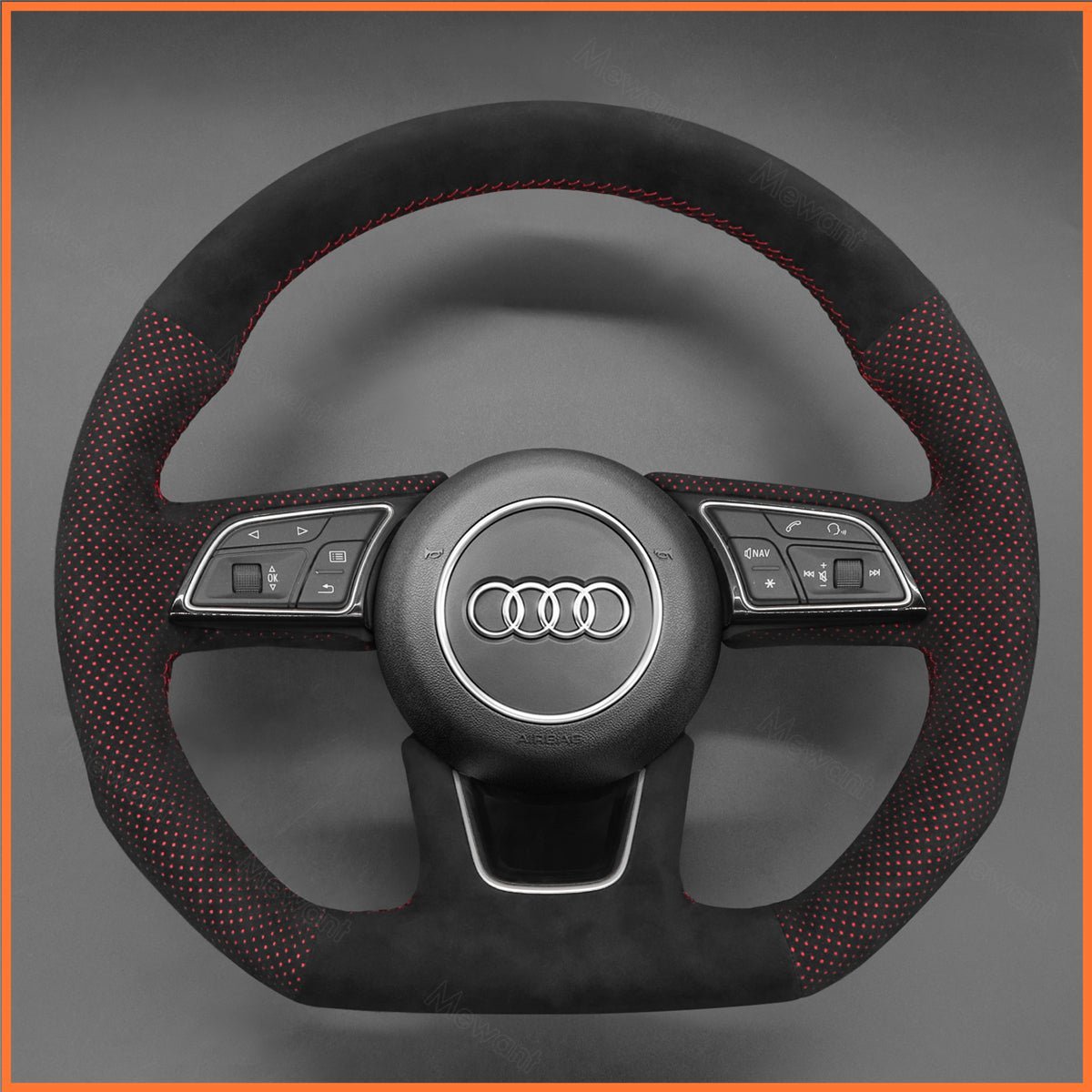 MEWANT Lenkradbezug für Audi A1 (8X) / A3 (8V/8Y) / A4 Avant Allroad (B9/8W) / A5 / S3 S4 S5 / RS 4 (B9/8W) 2016-2022 - Mewant.de
