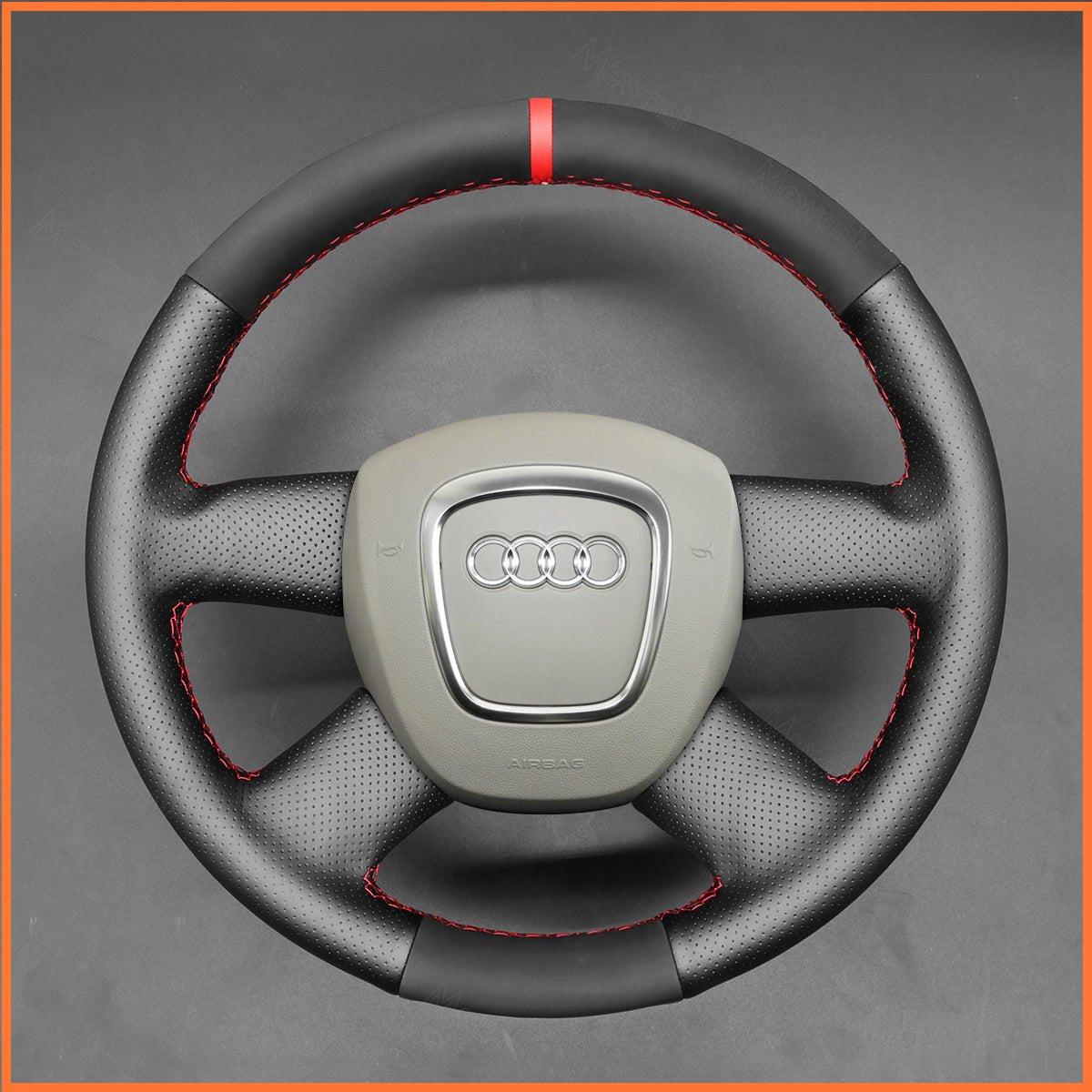 MEWANT Lenkradbezug für Audi A3 2006-2013 / A4 (B8) A6 (C6) 2005-2012 / Q5 2009-2012 / Q7 2007-2011 - Mewant.de