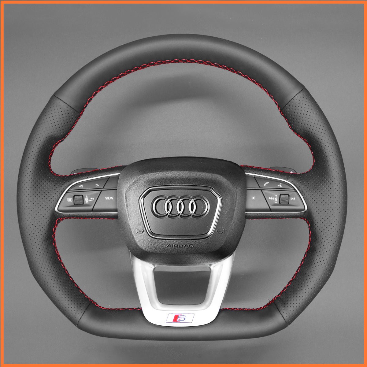 MEWANT Lenkradbezug für Audi Q3 (F3) 2018-2022 / SQ5 (FY) / SQ7 4M 2016-2022 / SQ8 RS Q8 2019-2022 - Mewant.de