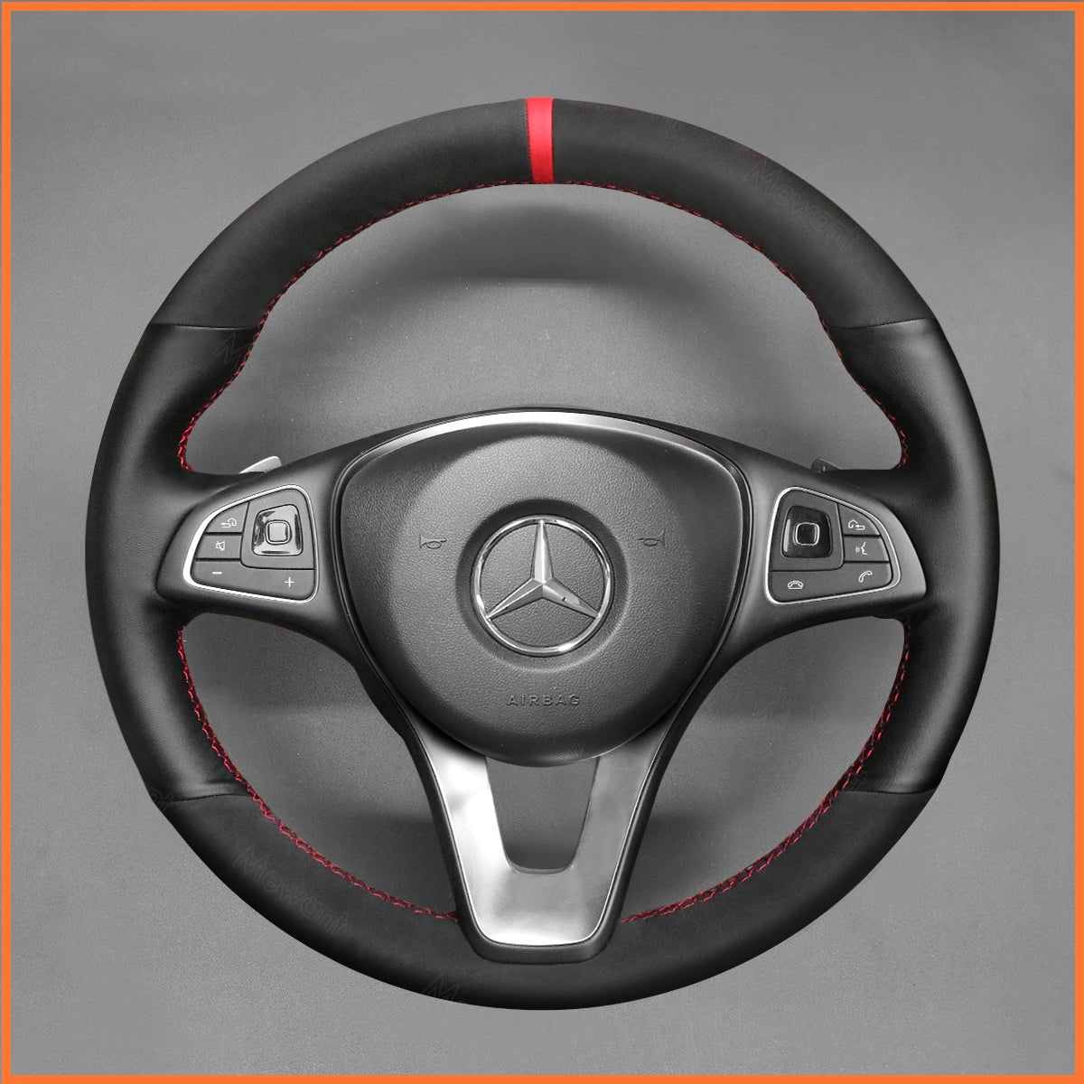 MEWANT Lenkradbezug für Benz W176 W213 W246 W205 C117 C218 EQV W447 W166 X156 X253 C253 W166 C292 W470 - Mewant.de