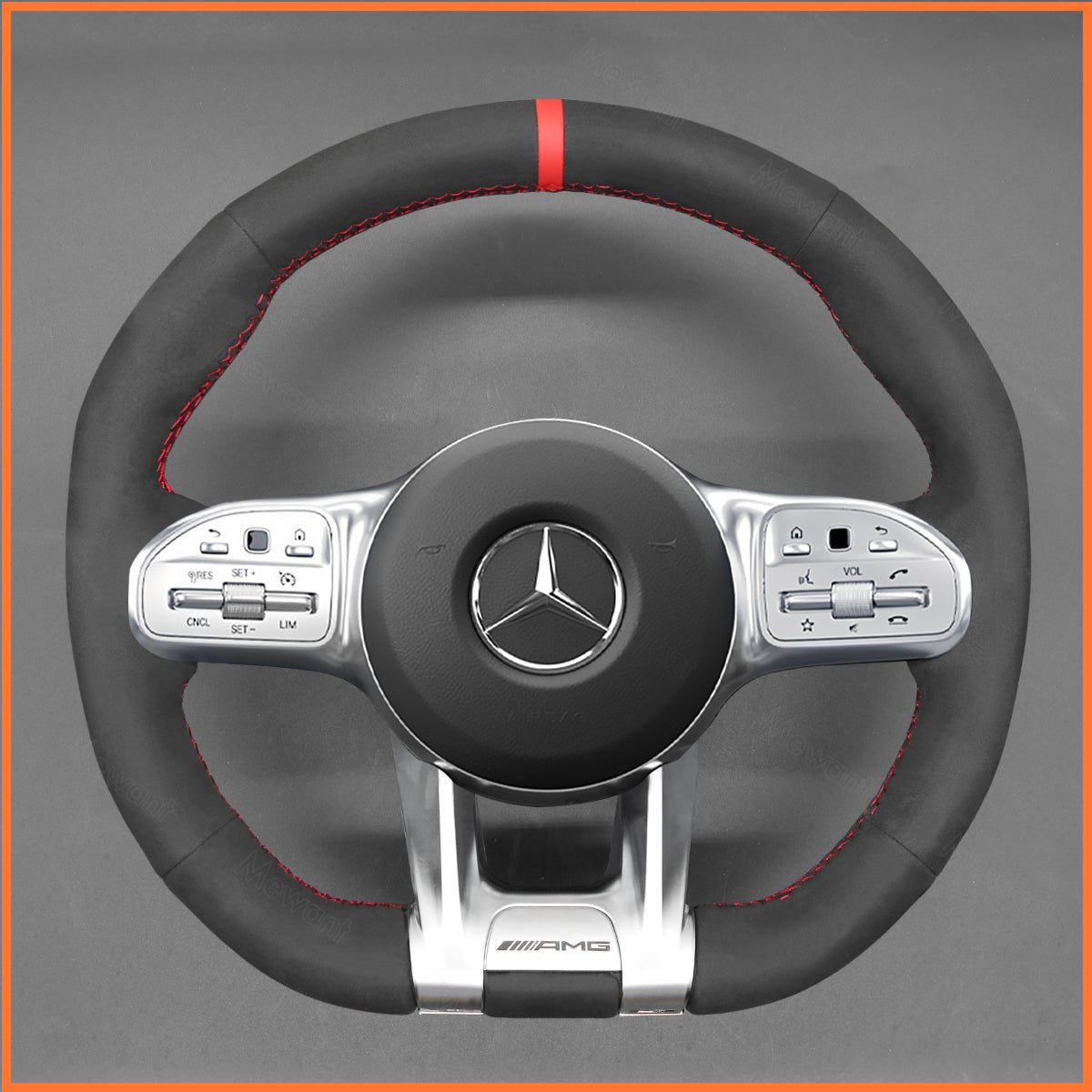 MEWANT Lenkradbezug für Benz AMG A35 A45 C43 C63 CLA35 CLA45 CLS53 E53 E63 GLA45 GLE53 2019-2023 - Mewant.de