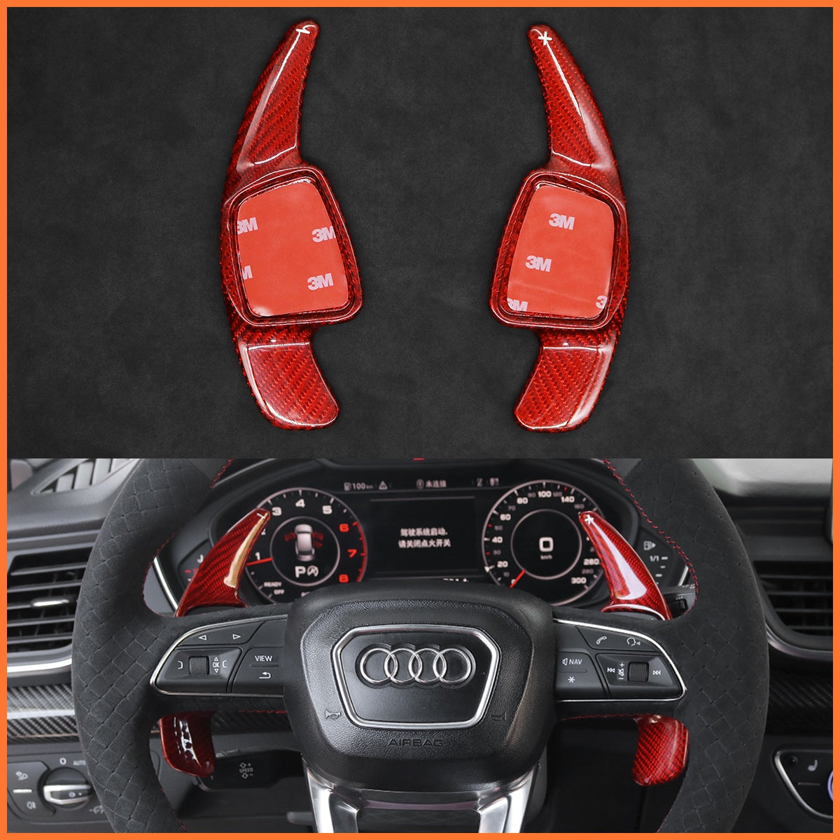 Schaltwippen für Audi A3 / A4 / A5 / RS / S3 / S4 / S5 / Q2 / Q3 / Q5 / Q7 / Q8 / SQ2 / SQ5 / SQ7 / SQ8 2015-2022 - Mewant.de
