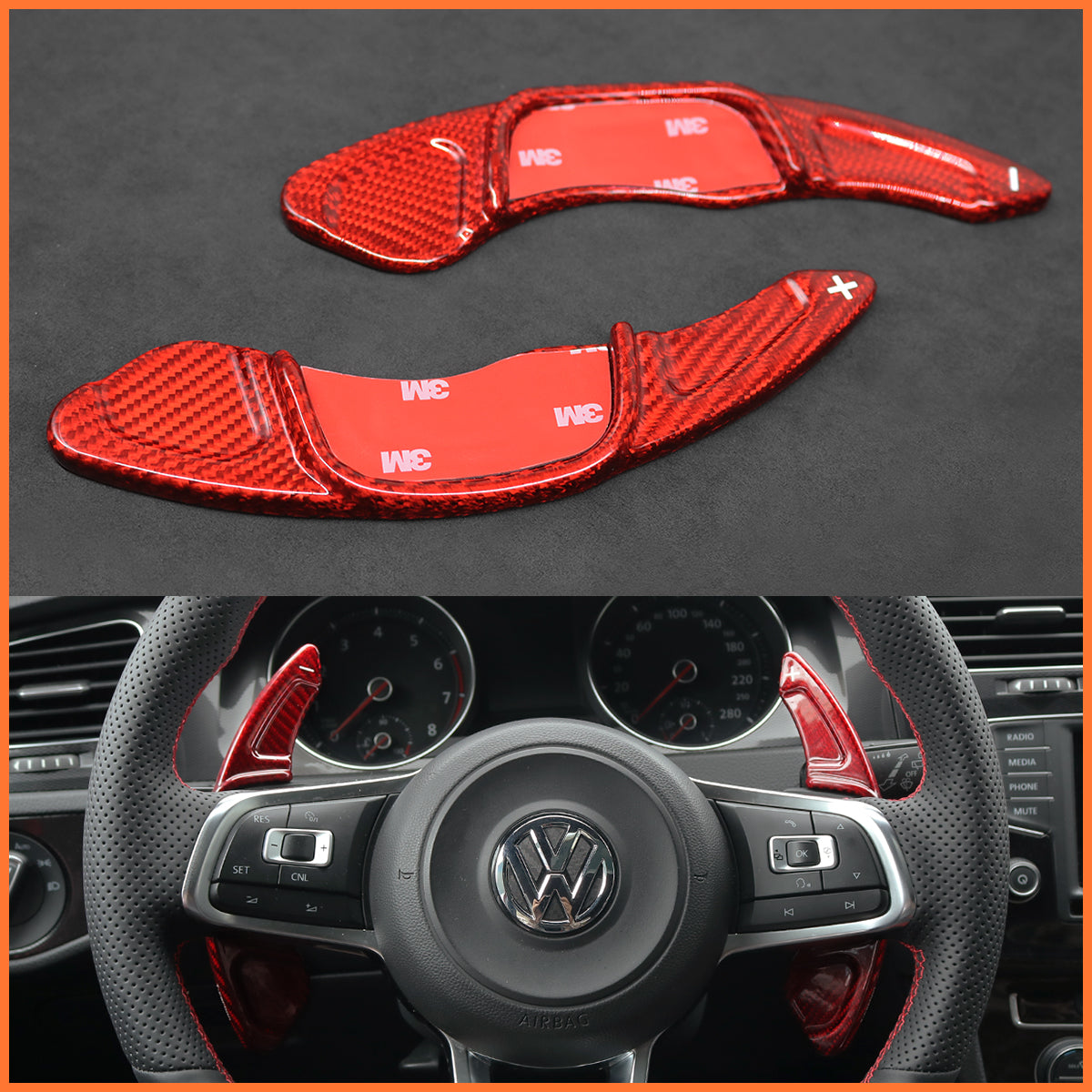 Schaltwippen für Volkswagen Golf 7 R / MK7 / GTI - Mewant.de
