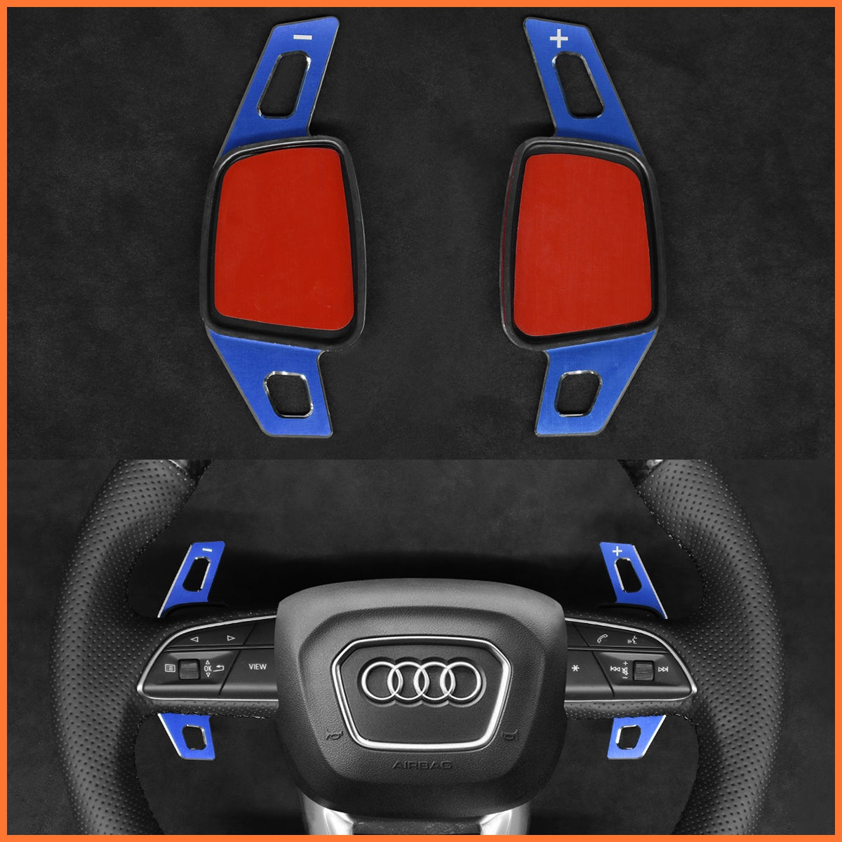 Schaltwippen für Audi A3 / A4 / A5 / RS / S3 / S4 / S5 / Q2 / Q3 / Q5 / Q7 / Q8 / SQ2 / SQ5 / SQ7 / SQ8 2015-2022 - Mewant.de