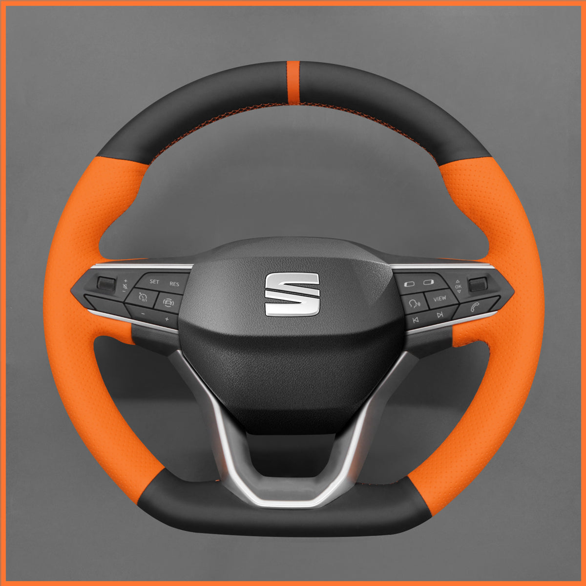 Funda de volante MEWANT para Seat Leon IV / Ibiza 6F / Ateca / Arona / Tarraco 2020-2022