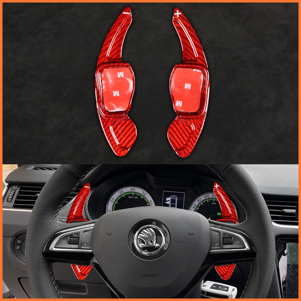Schaltwippen für Skoda Citigo / Fabia / Karoq / Rapid / Roomster / Octavia / Superb / Yeti / Kodiaq / Scala 2013-2019 - Mewant.de