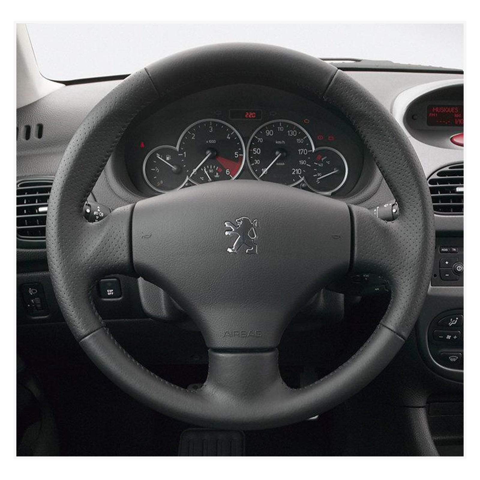 MEWANT Lenkradbezug für Peugeot 206 2001-2009 / 206 CC 2001-2007 / 206 SW 2002-2007 - Mewant.de