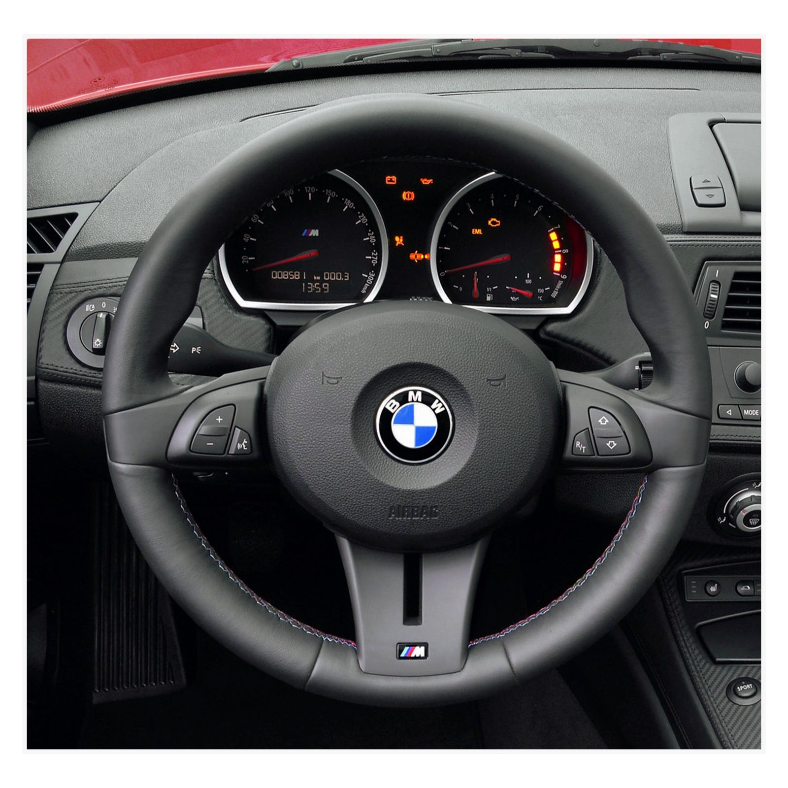 MEWANT Lenkradbezug für BMW Z4 E85 (Roadster) 2006-2008 / Z4 M E85 (Roadster) / Z4 E86 (Coupe) 2006-2008 - Mewant.de