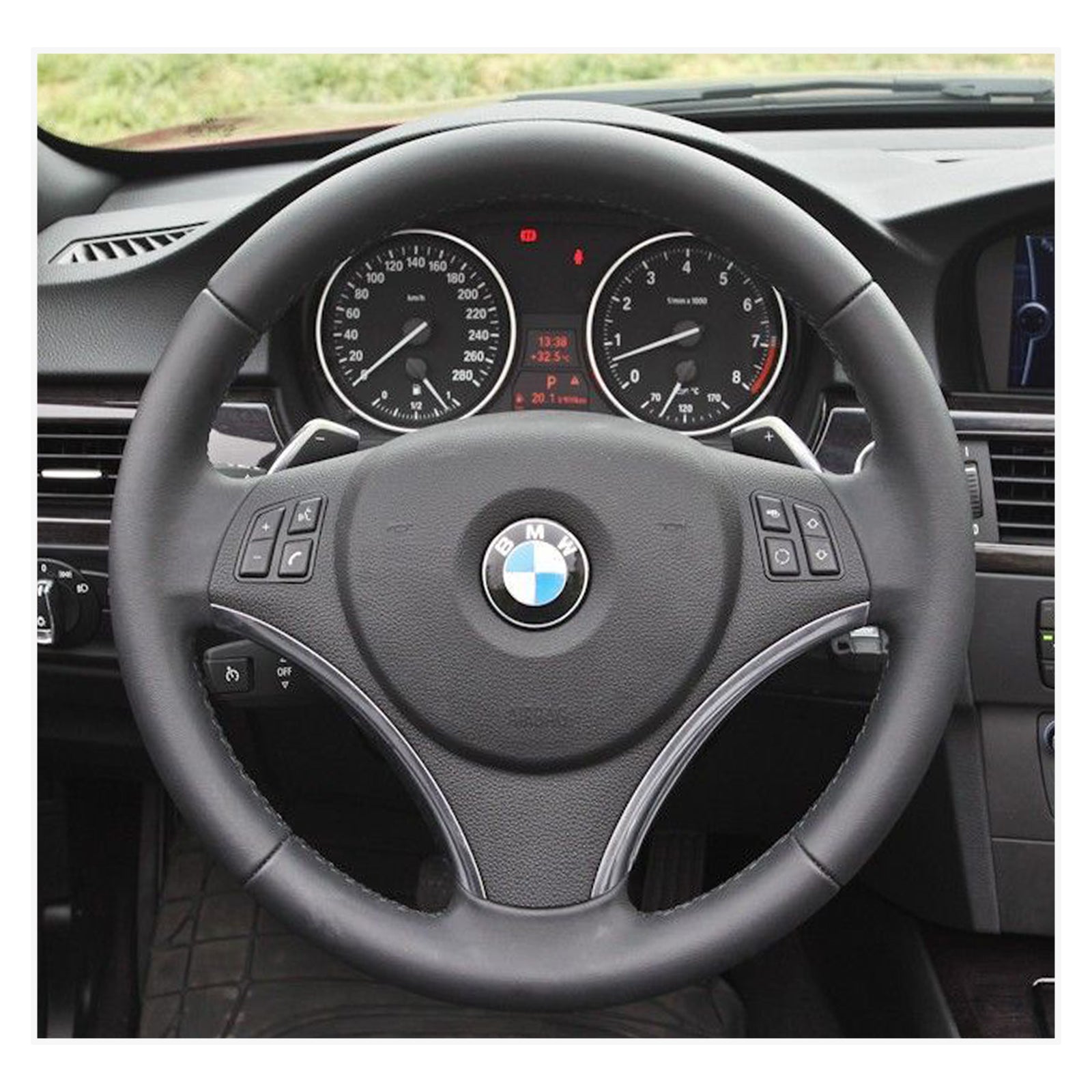 MEWANT Lenkradbezug für BMW 1 Series E81 E82 E87 E88 2008-2012 / 3 Series E90 E91 E92 E93 2006-2011 - Mewant.de