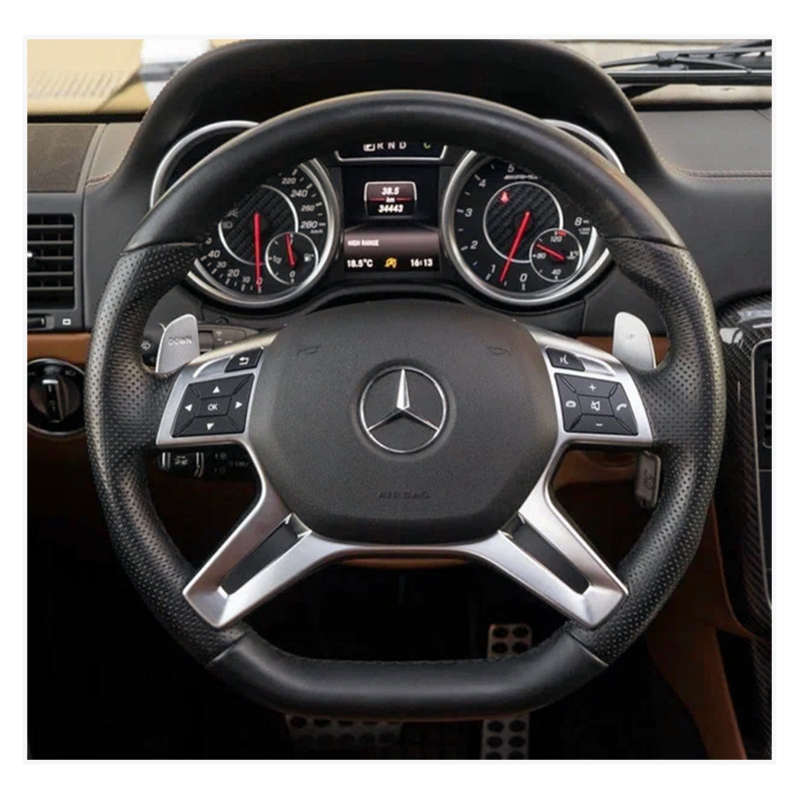 MEWANT Lenkradbezug für Mercedes-Benz GL 63 AMG (X166) / ML 63 AMG / G 63 / G 65 / G-Class (W463) 2017-2018 - Mewant.de