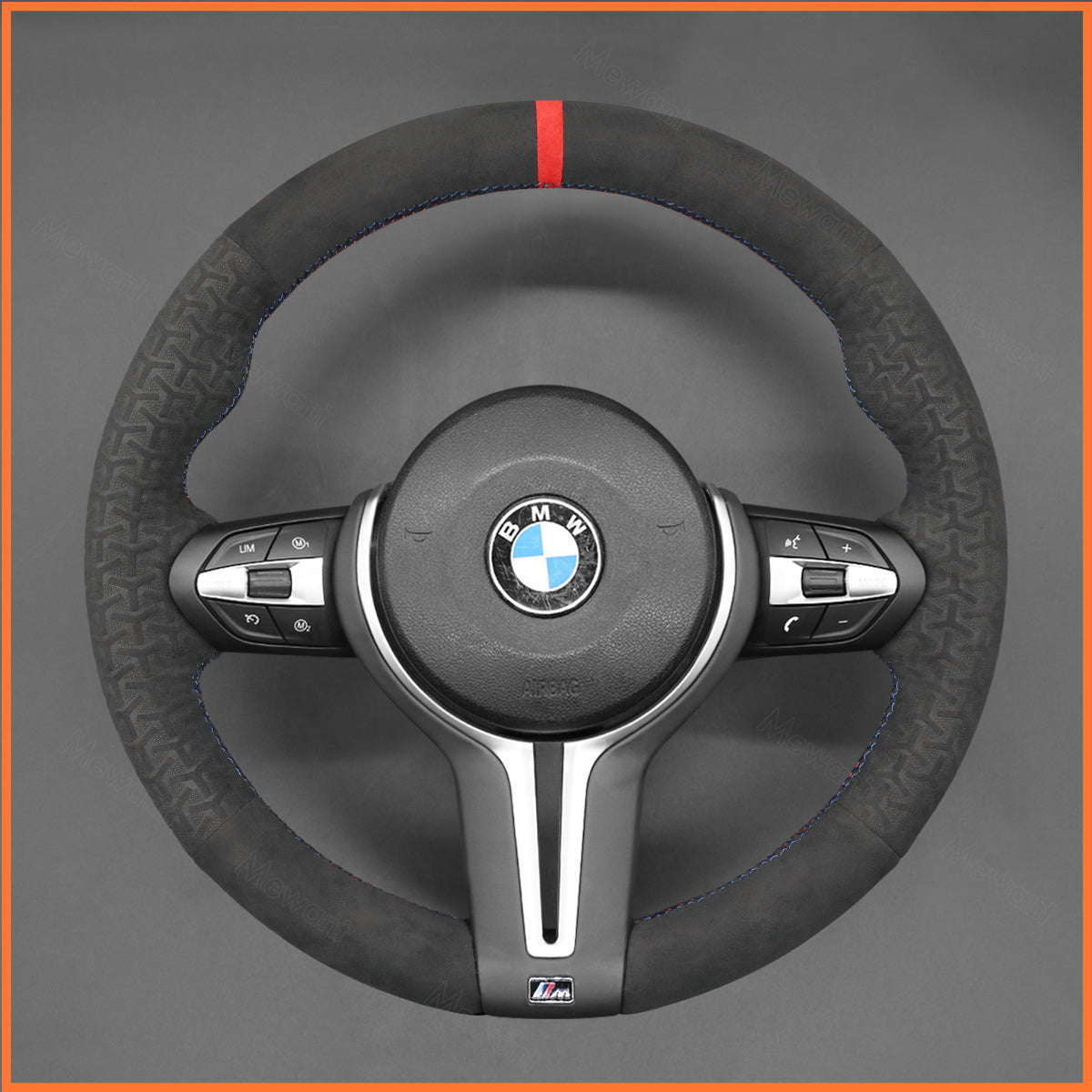 MEWANT Lenkradbezug für BMW M2 M3 M4 M5 M6 X5 X6 F87 F80 F82 F10 F06 F85 F86 2016-2021 - Mewant.de