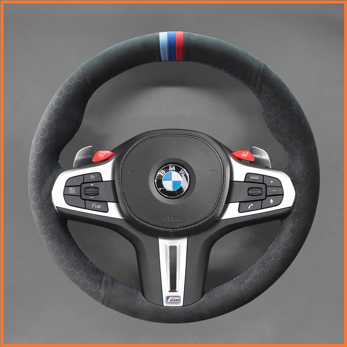 MEWANT Lenkradbezug für BMW M2 G87 / M3 G80 G81 / M4 G82 G83 / M5 F90 F91 F92 F93 / X3 X4 X5 - Mewant.de