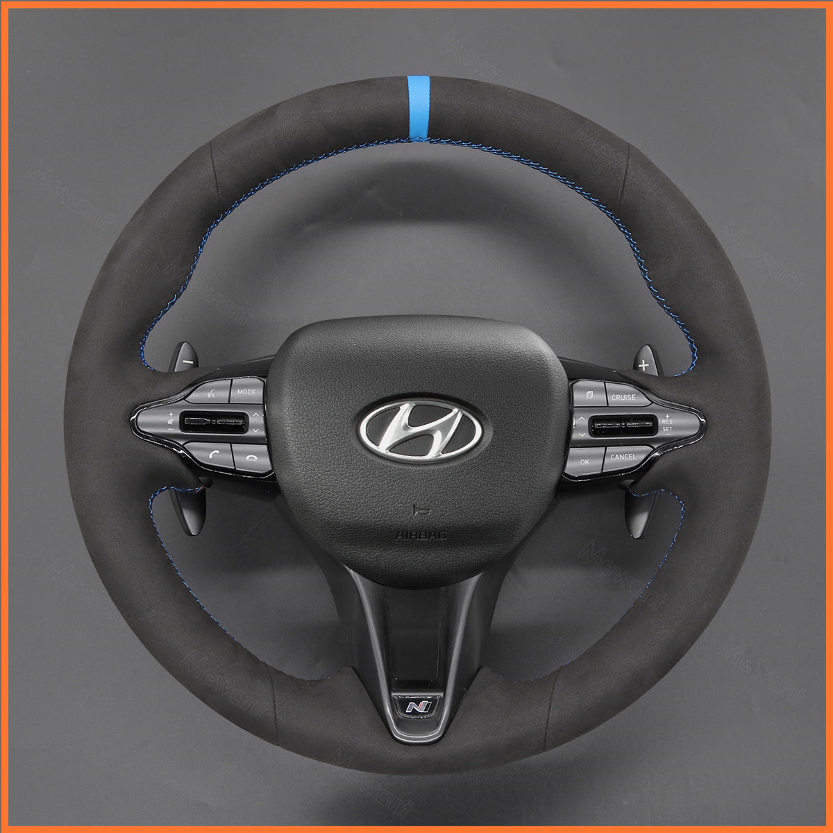 MEWANT Lenkradbezug für Hyundai Elantra N Line 2021-2024 / Elantra N 2022-2023 / Kona N 2022-2023 / Veloster N 2019-2022 - Mewant.de