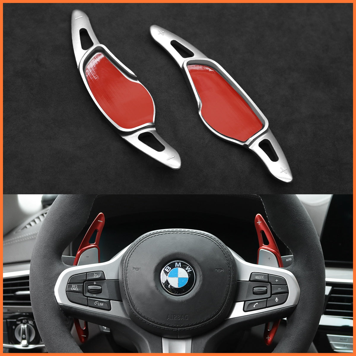 Schaltwippen für BMW M3 / M4 / M5 / M8 / X4 / X5 / X6 M 2019-2023 - Mewant.de
