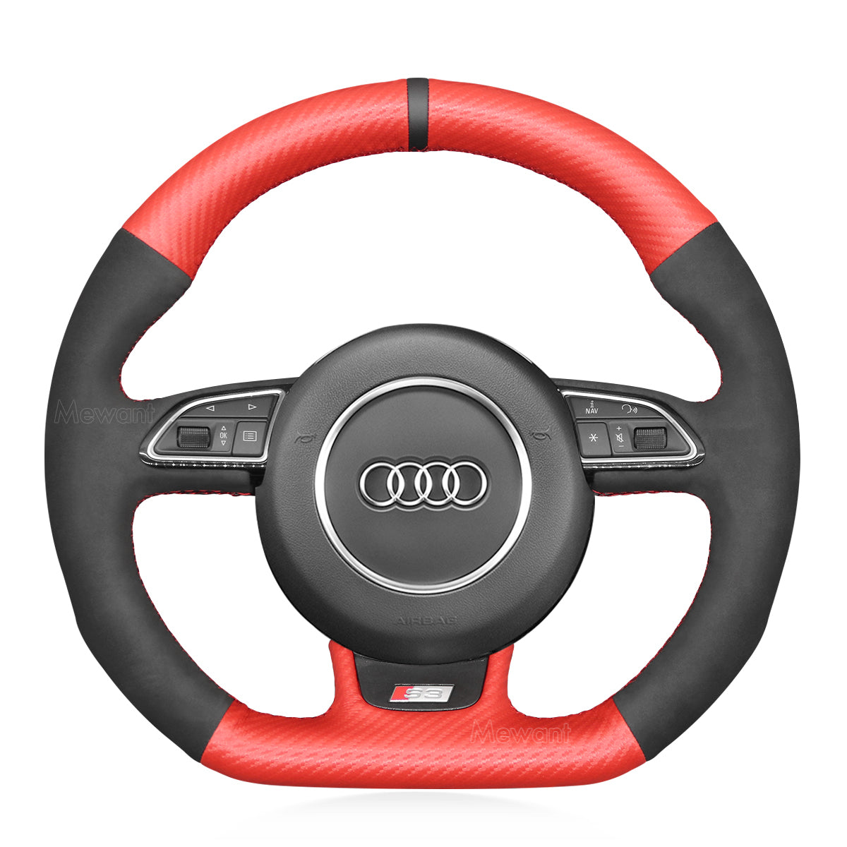 MEWANT Lenkradbezug für Audi A5 A7 RS S3 S4 S5 S6 S7 SQ5 2013-2018 - Mewant.de
