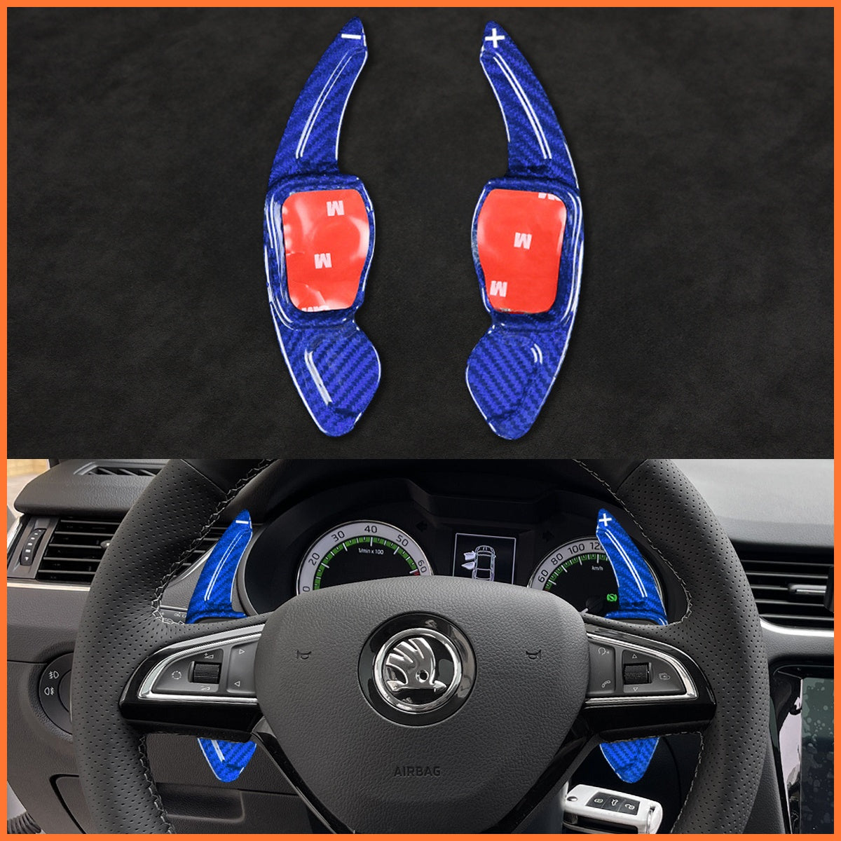 Schaltwippen für Skoda Citigo / Fabia / Karoq / Rapid / Roomster / Octavia / Superb / Yeti / Kodiaq / Scala 2013-2019 - Mewant.de