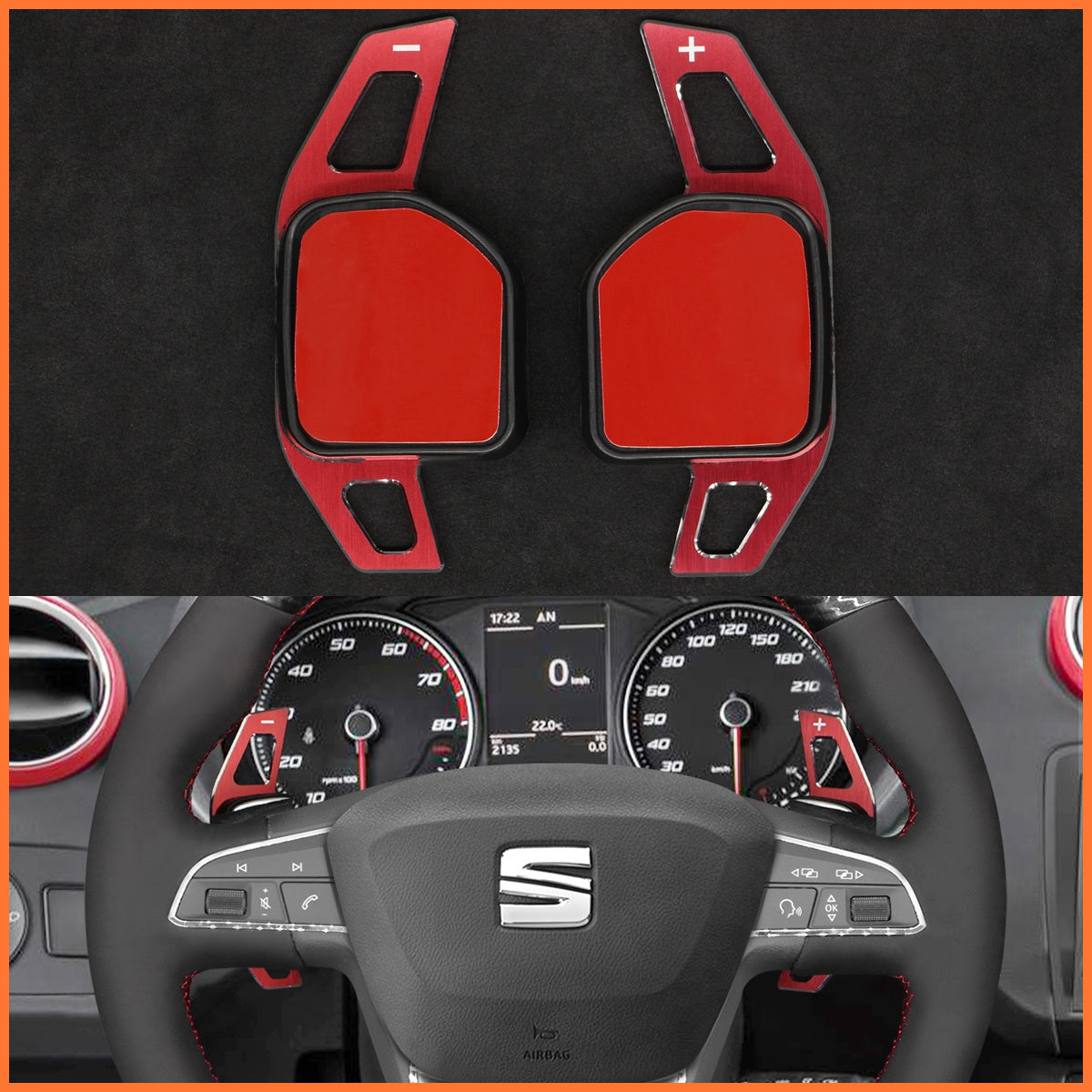Schaltwippen für SEAT Leon / Ibiza / Alhambra / Toledo FR / Arona / Ateca FR-Line 2014-2022 - Mewant.de
