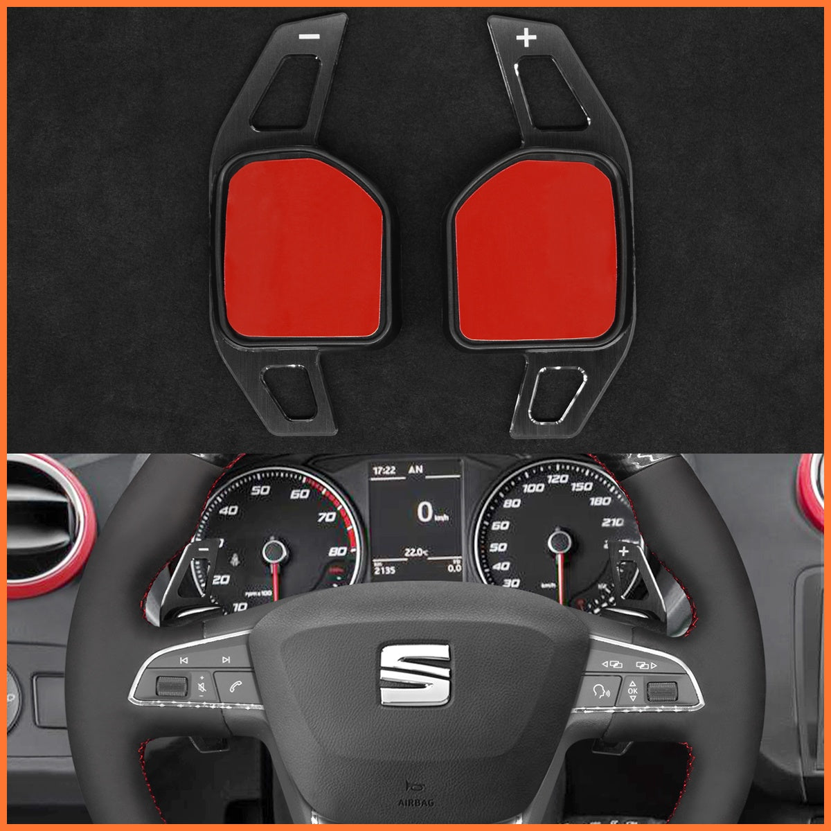 Schaltwippen für SEAT Leon / Ibiza / Alhambra / Toledo FR / Arona / Ateca FR-Line 2014-2022 - Mewant.de
