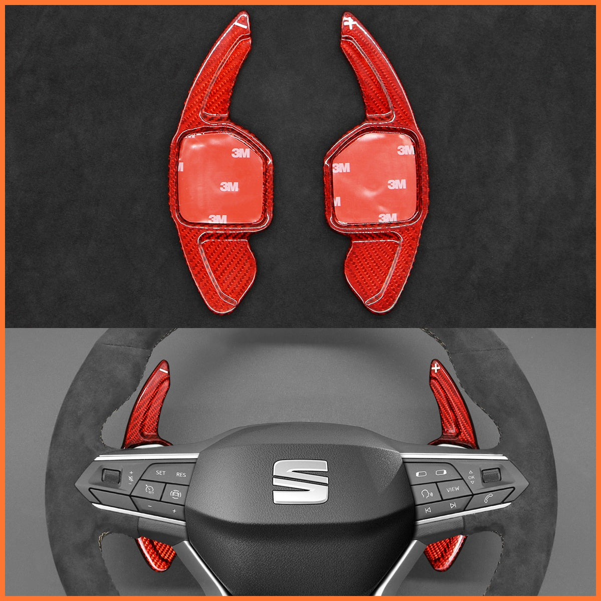 Schaltwippen für SEAT Leon IV / Ibiza 6F / Ateca / Arona / Tarraco 2020-2023 - Mewant.de