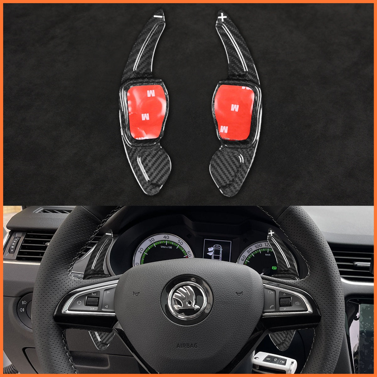 Schaltwippen für Skoda Citigo / Fabia / Karoq / Rapid / Roomster / Octavia / Superb / Yeti / Kodiaq / Scala 2013-2019 - Mewant.de